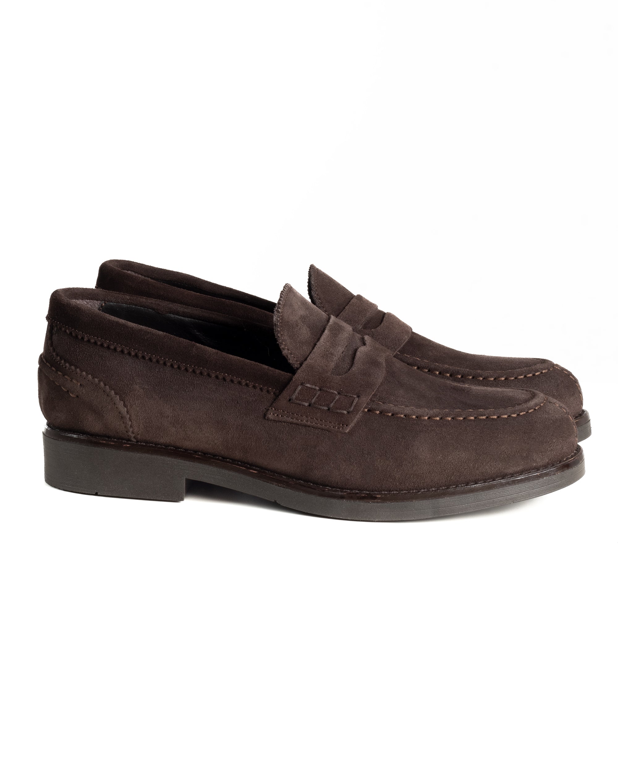 Mocassini College Uomo Scarpe Camoscio Eleganti Cerimonia Suola Di Gomma Casual Marrone GIOSAL-S1292A