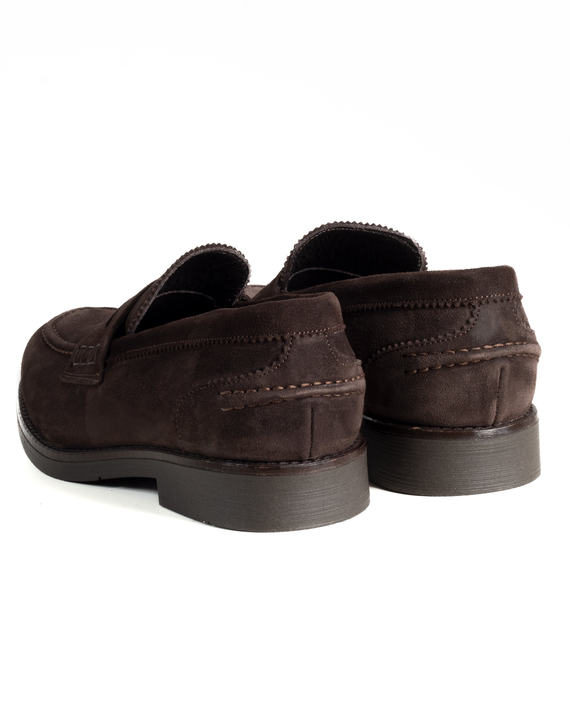 Mocassini College Uomo Scarpe Camoscio Eleganti Cerimonia Suola Di Gomma Casual Marrone GIOSAL-S1292A