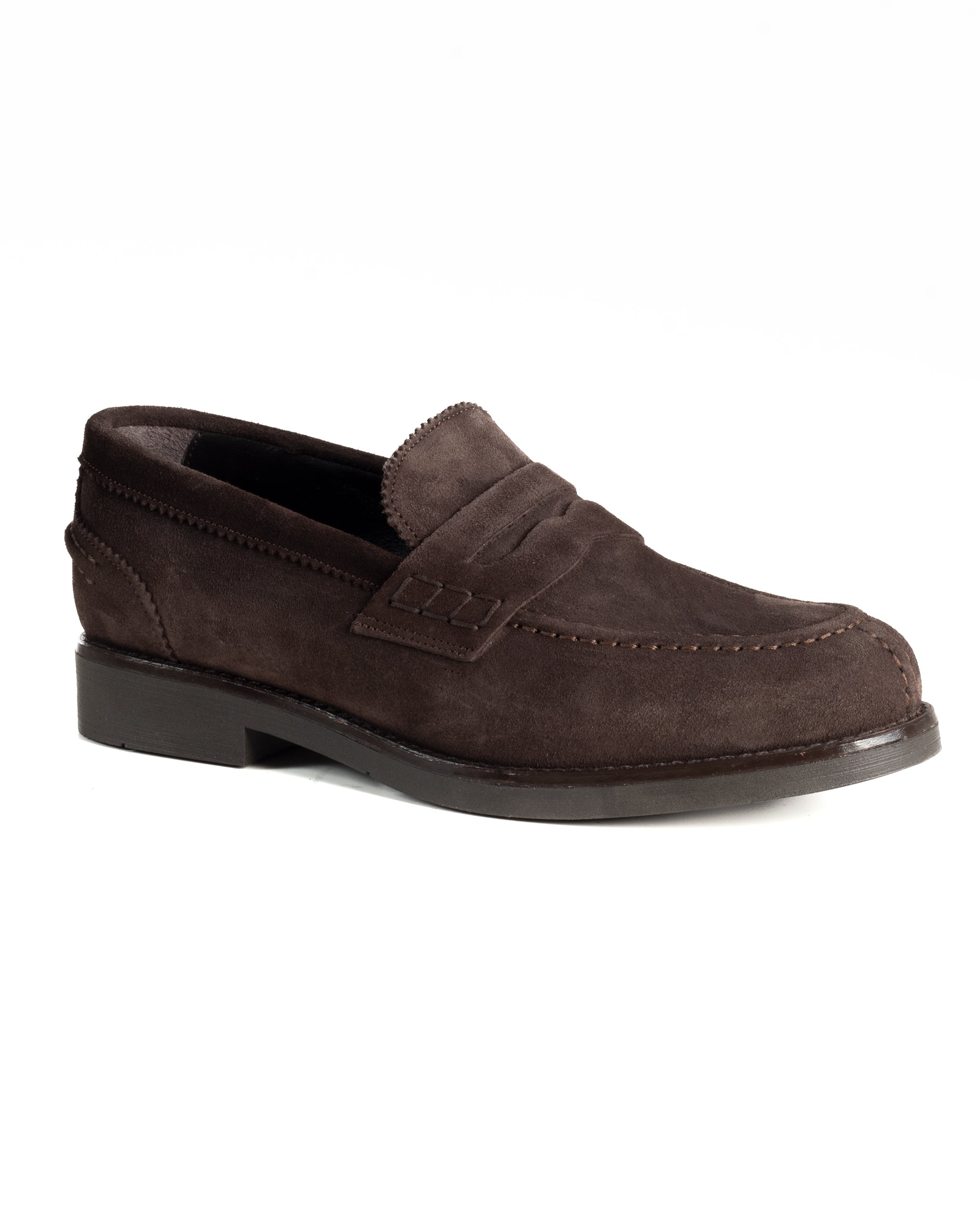 Mocassini College Uomo Scarpe Camoscio Eleganti Cerimonia Suola Di Gomma Casual Marrone GIOSAL-S1292A