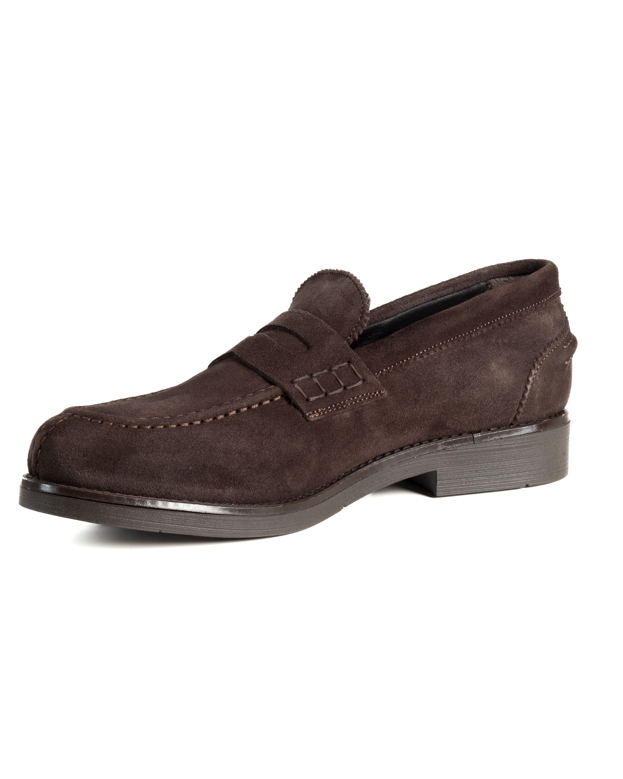 Mocassini College Uomo Scarpe Camoscio Eleganti Cerimonia Suola Di Gomma Casual Marrone GIOSAL-S1292A