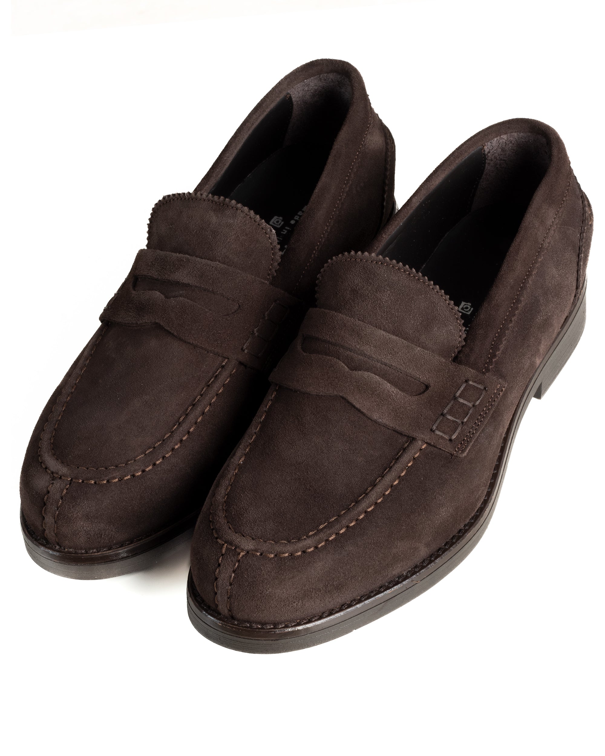 Mocassini College Uomo Scarpe Camoscio Eleganti Cerimonia Suola Di Gomma Casual Marrone GIOSAL-S1292A