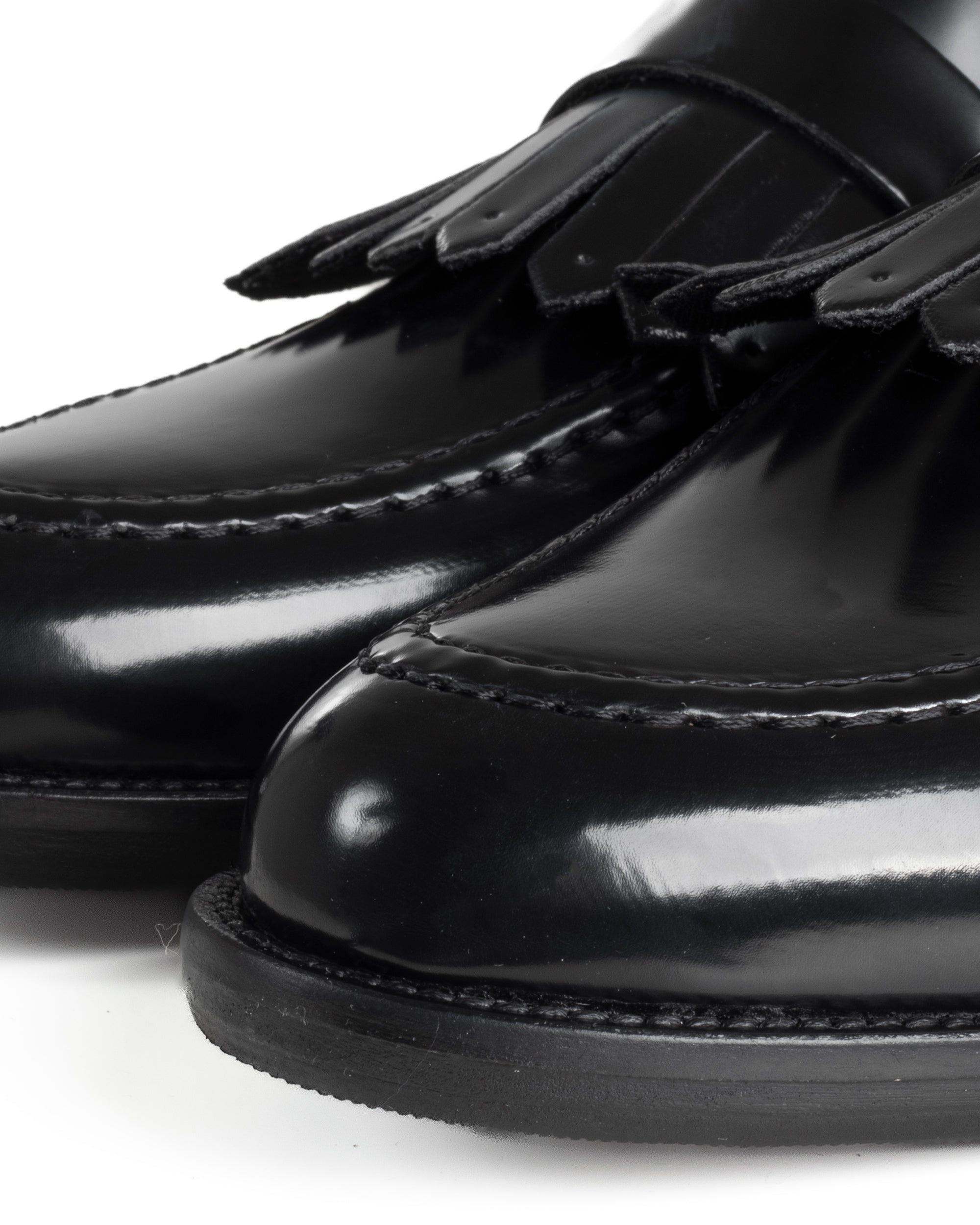 Mocassini Uomo Con Fibbia Frangia Scarpe Eleganti Ecopelle Abrasivate Cerimonia Suola Di Cuoio Casual Nero GIOSAL-S1295A