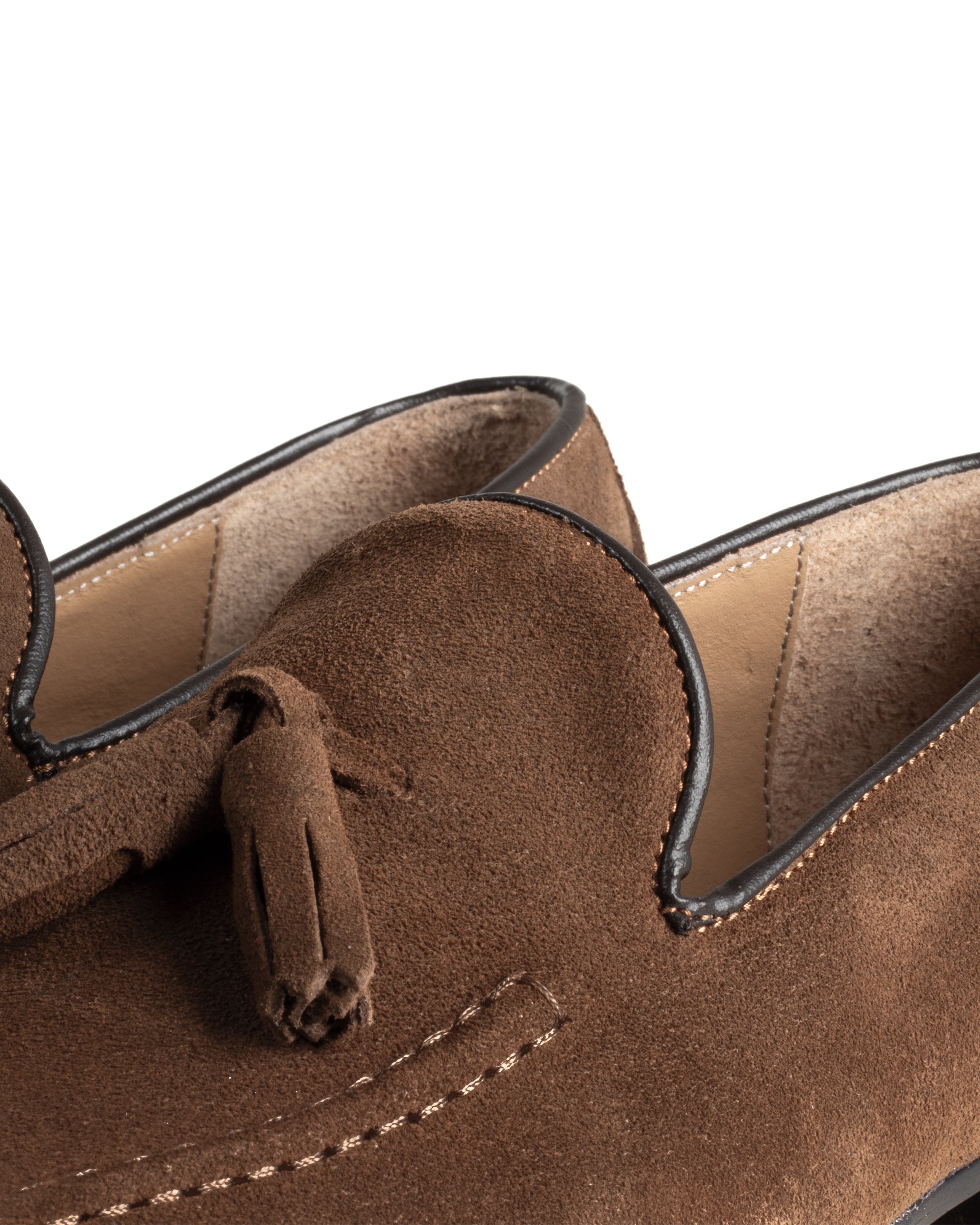 Mocassini Uomo Con Nappine Scarpe Camoscio Eleganti Cerimonia Pelle Scamosciata Suola Di Cuoio Con Ovalino Antiscivolo Casual Tabacco GIOSAL-S1301A