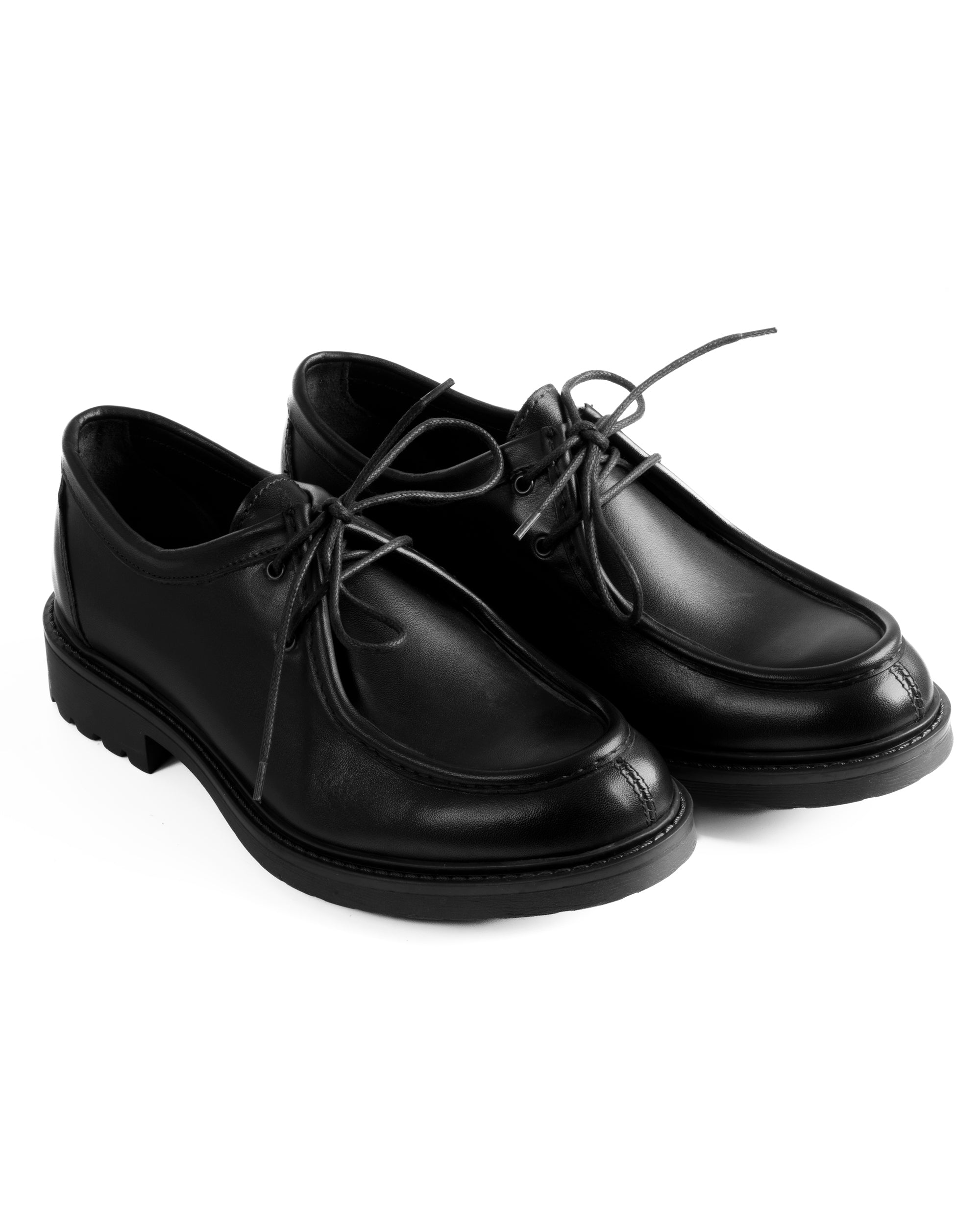 Scarpe Uomo Stringate Derby Lacci Eleganti Pelle Nero S1303A