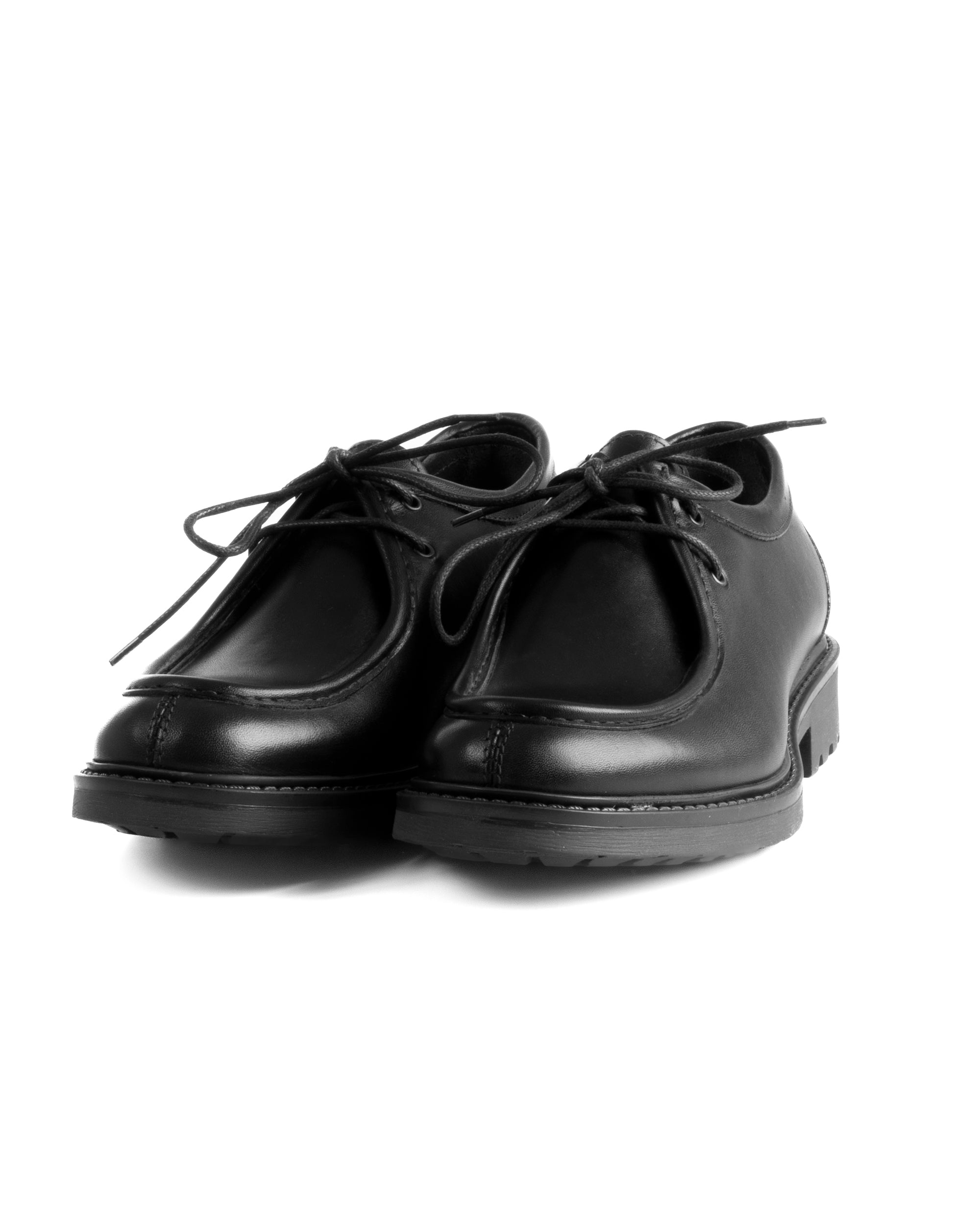 Scarpe Uomo Stringate Derby Lacci Eleganti Pelle Nero S1303A