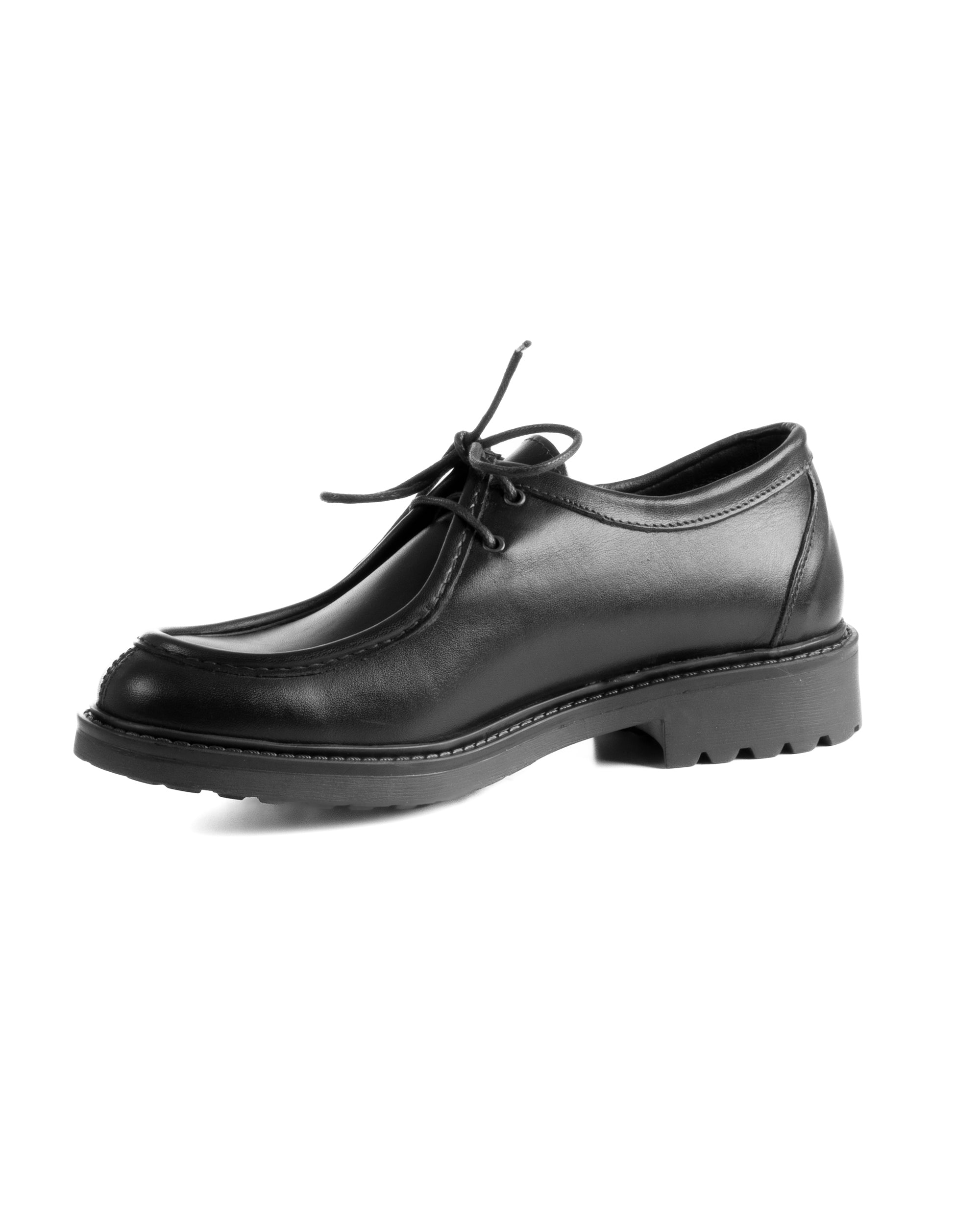 Scarpe Uomo Stringate Derby Lacci Eleganti Pelle Nero S1303A