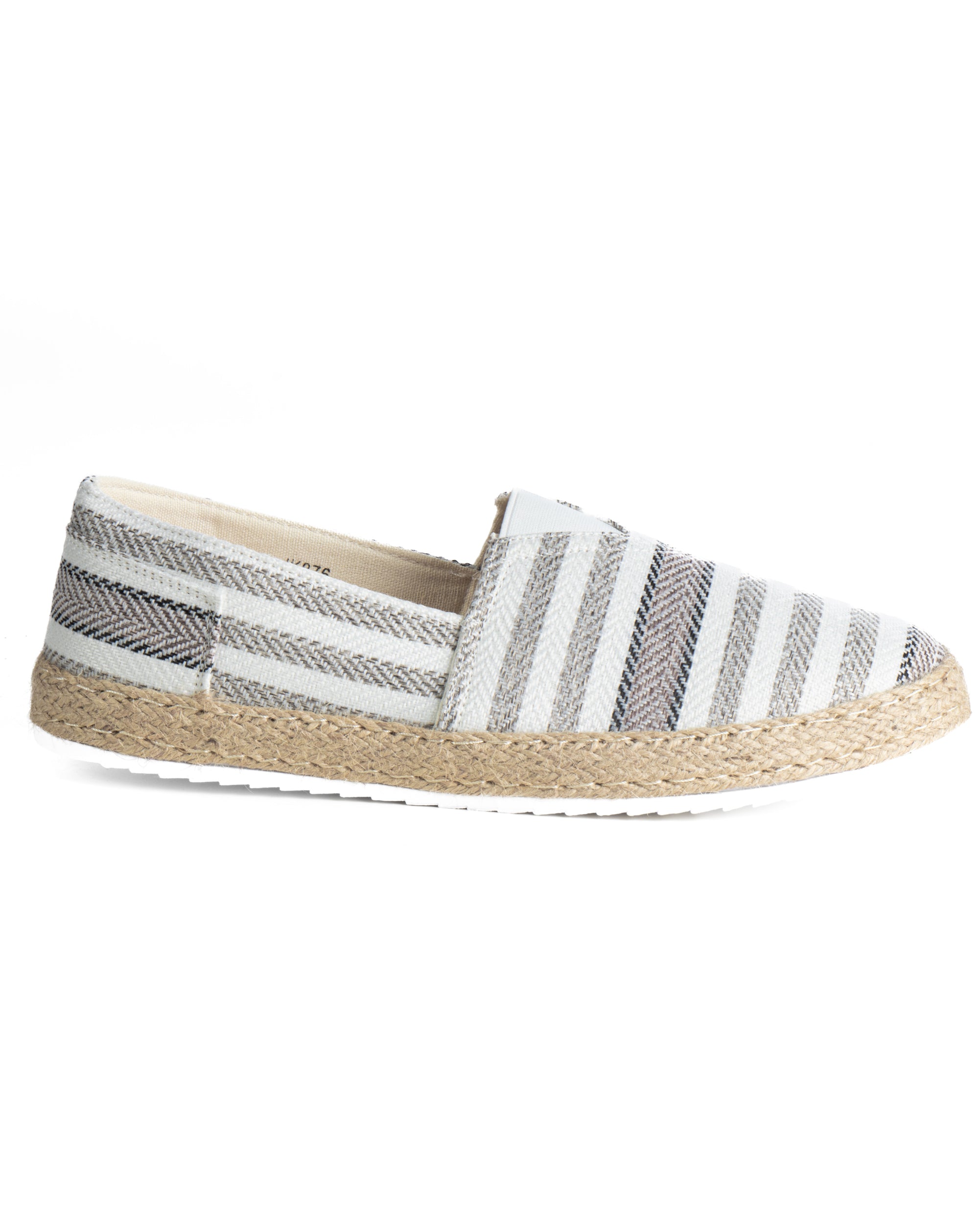 Espadrillas scarpe uomo unisex tela estive mare doppia riga beige GIOSAL-S1306A