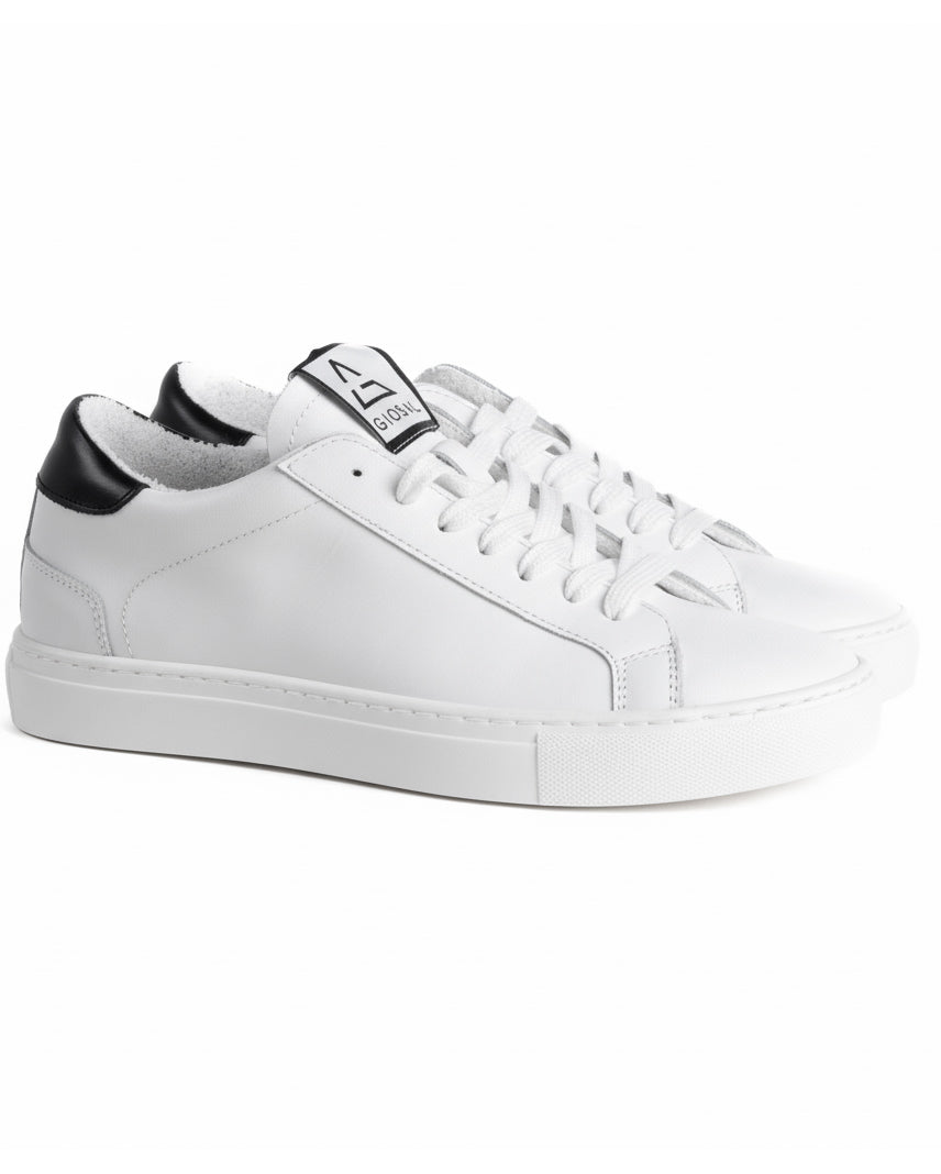 Scarpe uomo sneakers casual basic sportive ecopelle bianco GIOSAL-S1308A