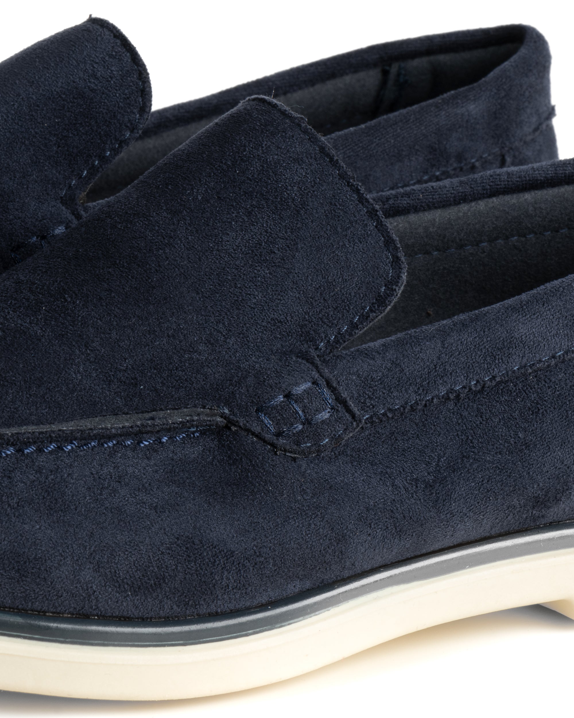 Mocassini college uomo scarpe camoscio eleganti cerimonia suola di gomma blu GIOSAL-S1313A