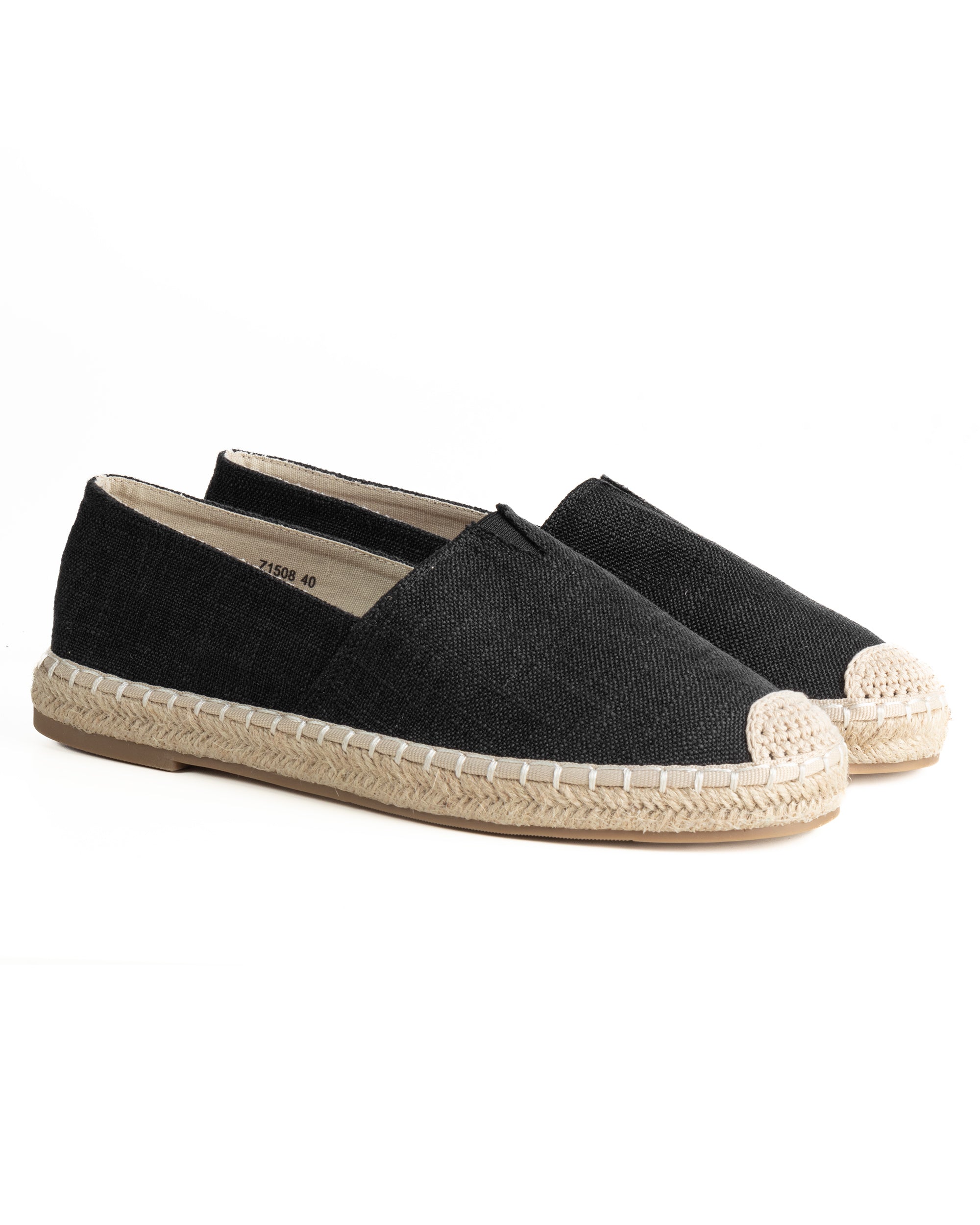Espadrillas scarpe uomo unisex tela estive mare leggere nero GIOSAL-S1314A