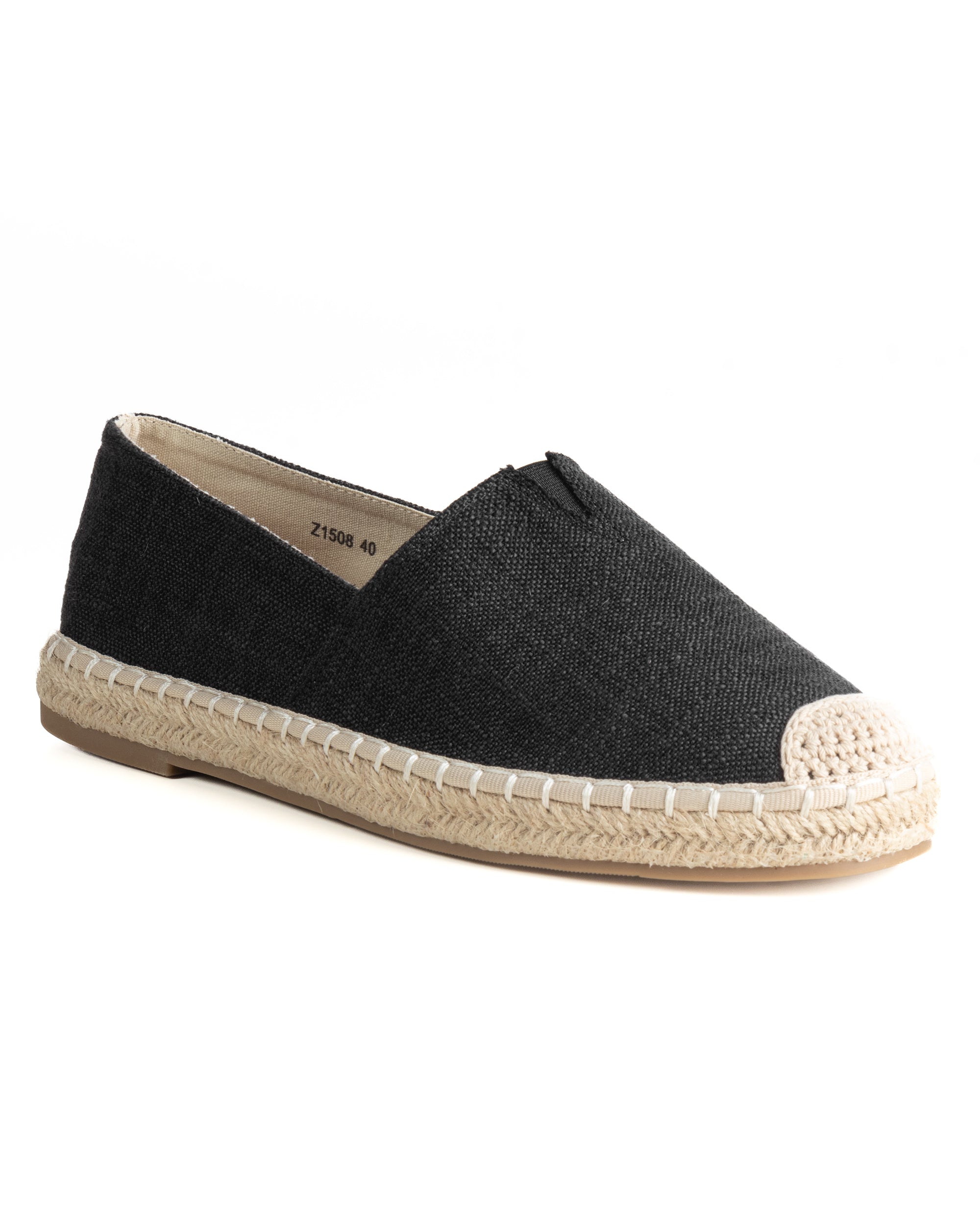 Espadrillas scarpe uomo unisex tela estive mare leggere nero GIOSAL-S1314A