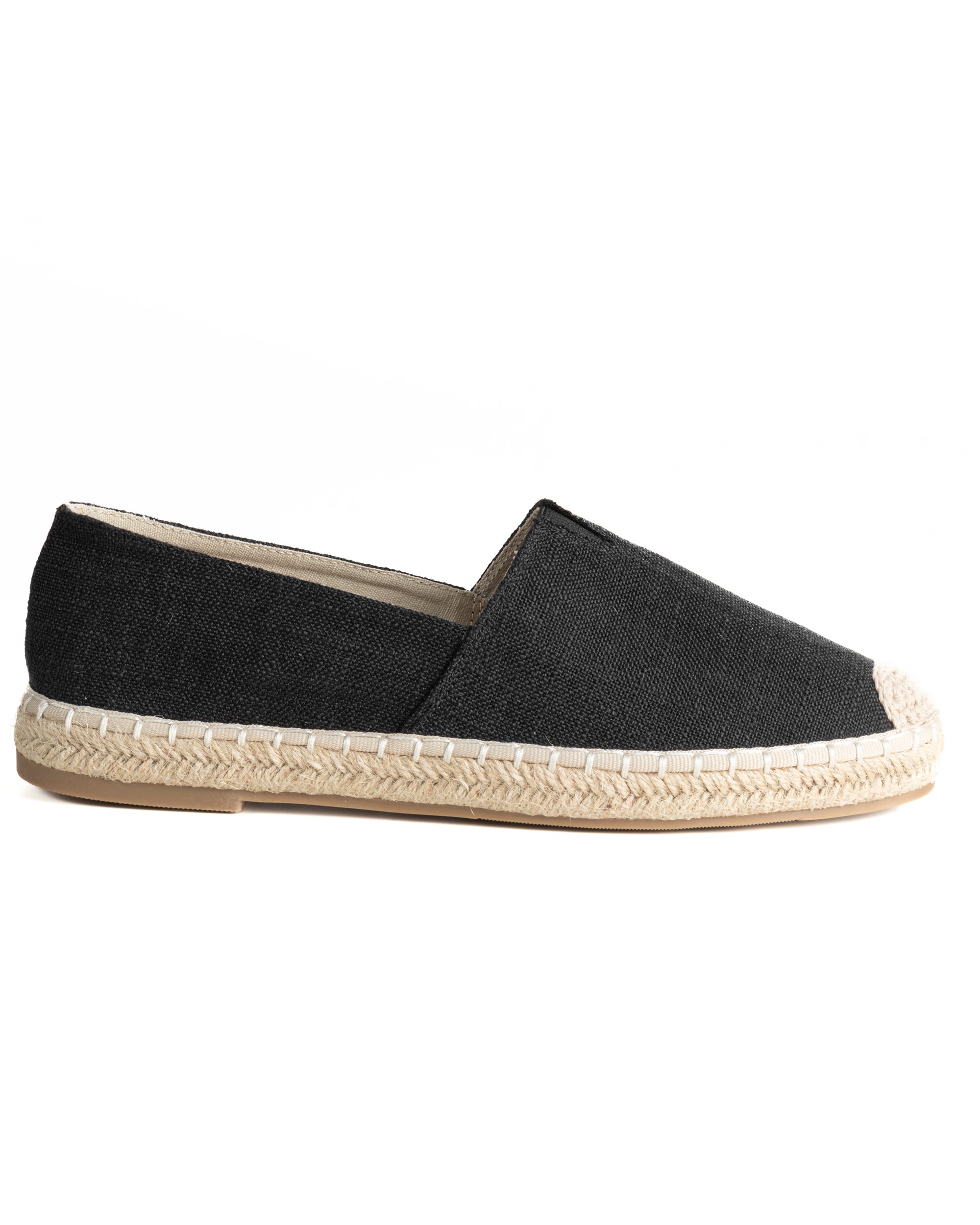 Espadrillas scarpe uomo unisex tela estive mare leggere nero GIOSAL-S1314A
