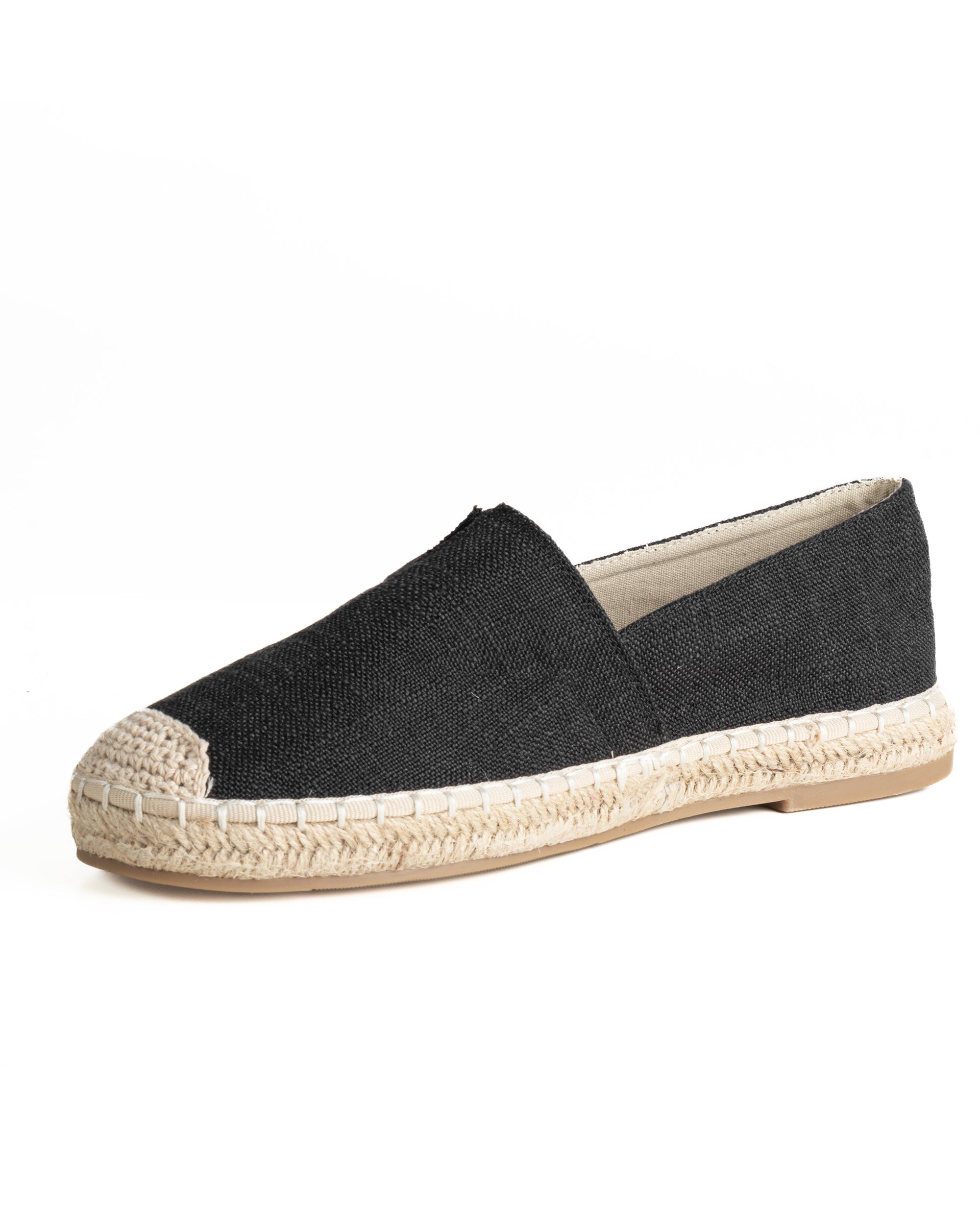 Espadrillas scarpe uomo unisex tela estive mare leggere nero GIOSAL-S1314A