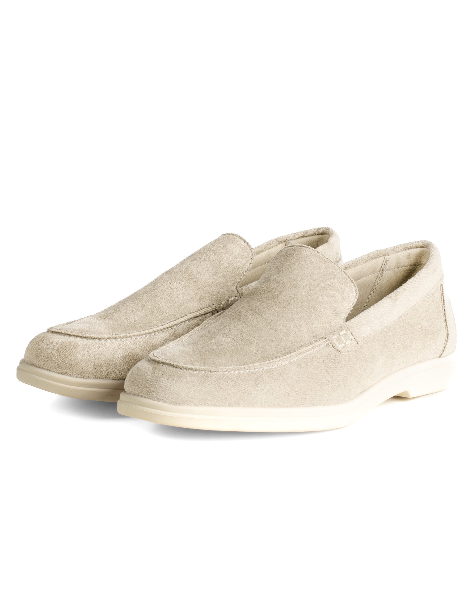Mocassini college uomo scarpe camoscio eleganti cerimonia suola di gomma panna GIOSAL-S1319A