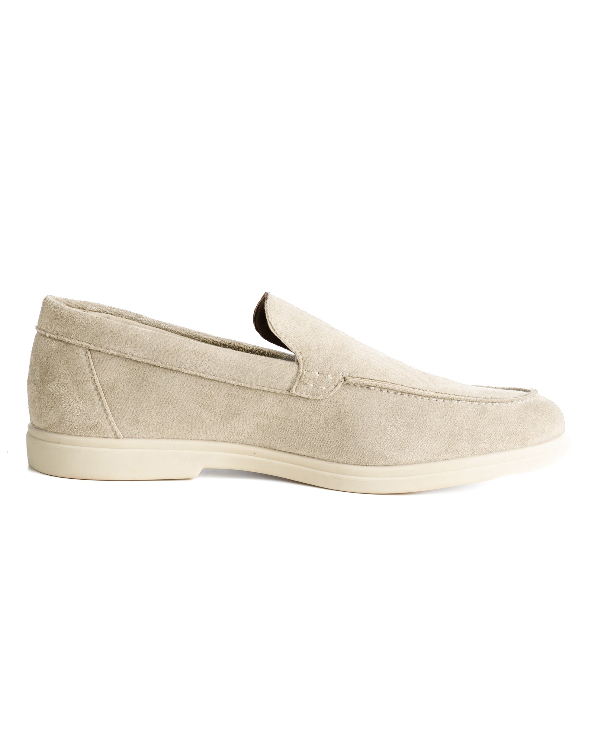 Mocassini college uomo scarpe camoscio eleganti cerimonia suola di gomma panna GIOSAL-S1319A