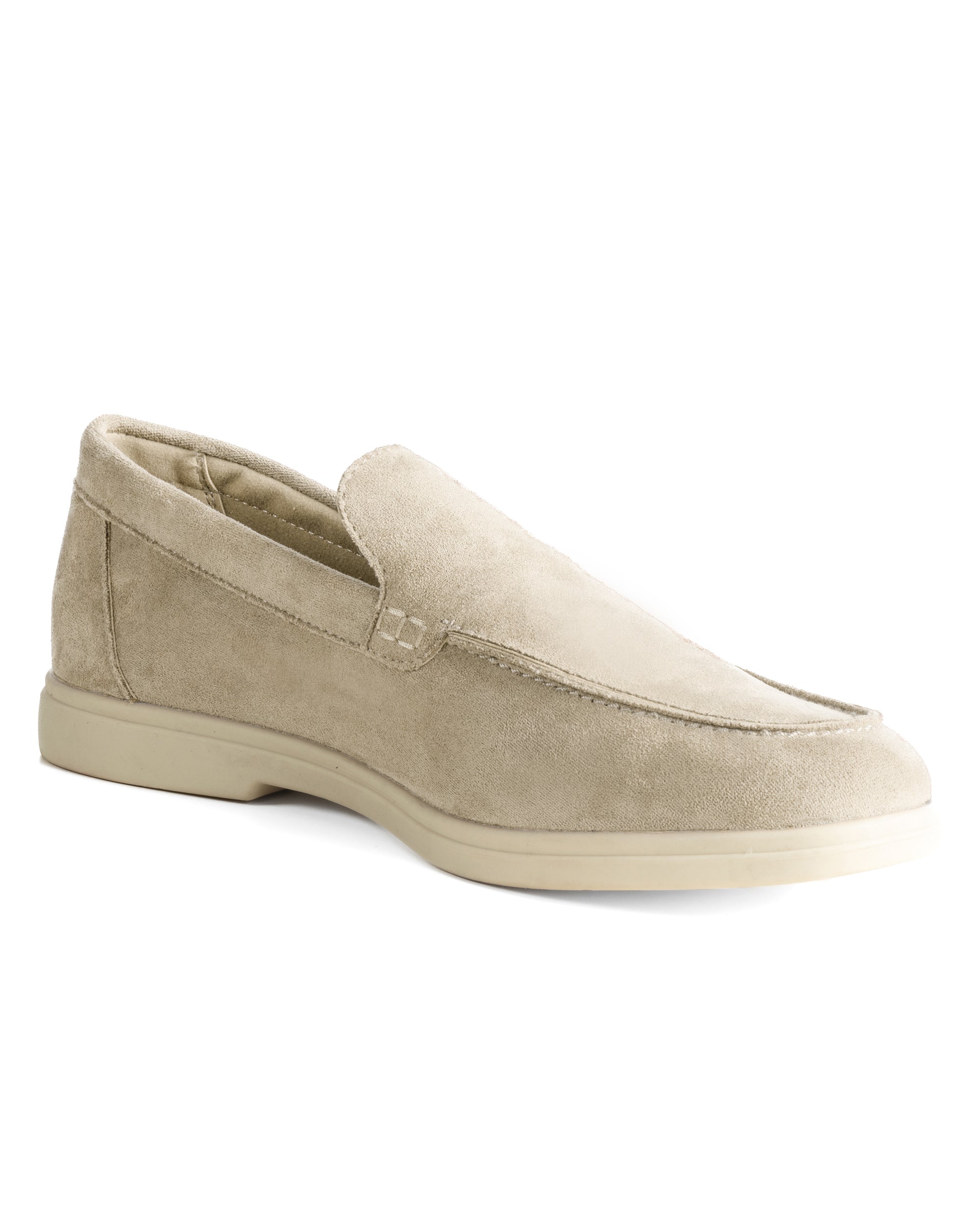 Mocassini college uomo scarpe camoscio eleganti cerimonia suola di gomma panna GIOSAL-S1319A