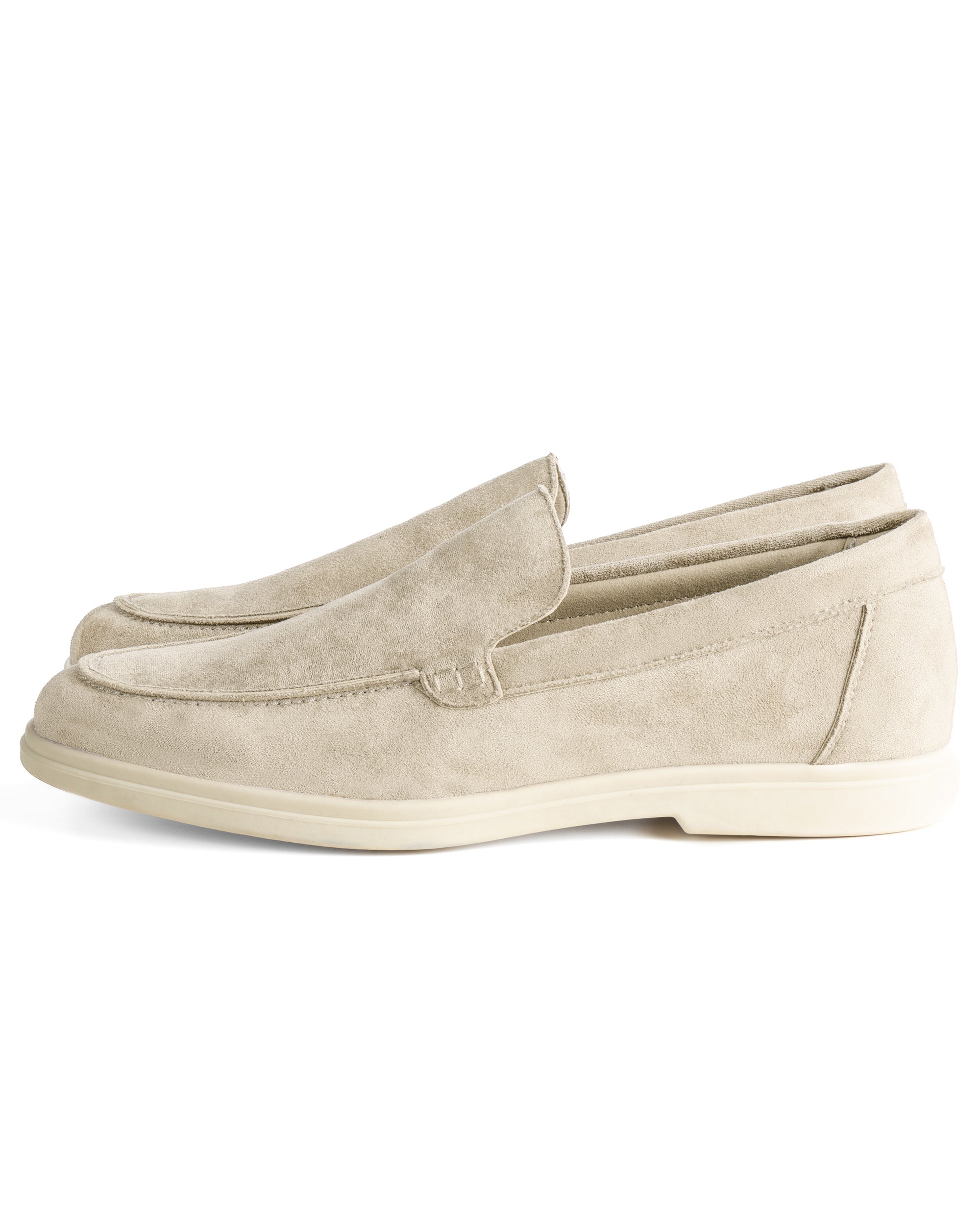 Mocassini college uomo scarpe camoscio eleganti cerimonia suola di gomma panna GIOSAL-S1319A
