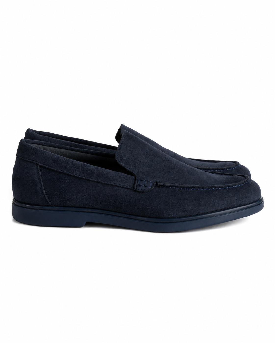 Mocassini college uomo scarpe camoscio eleganti cerimonia suola di gomma blu scuro GIOSAL-S1320A