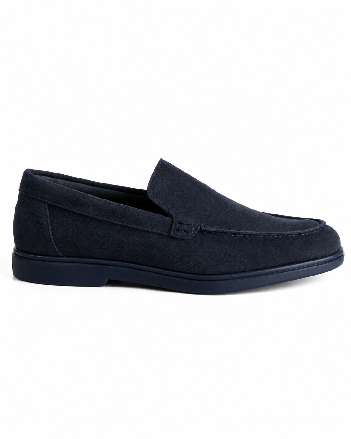 Mocassini college uomo scarpe camoscio eleganti cerimonia suola di gomma blu scuro GIOSAL-S1320A