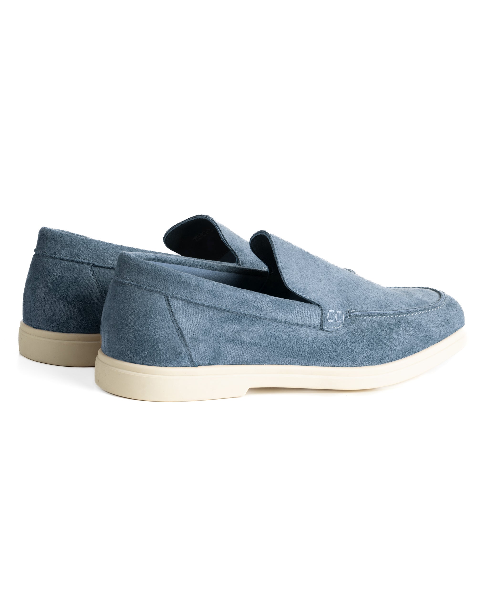 Mocassini college uomo scarpe camoscio eleganti cerimonia suola di gomma denim GIOSAL-S1324A