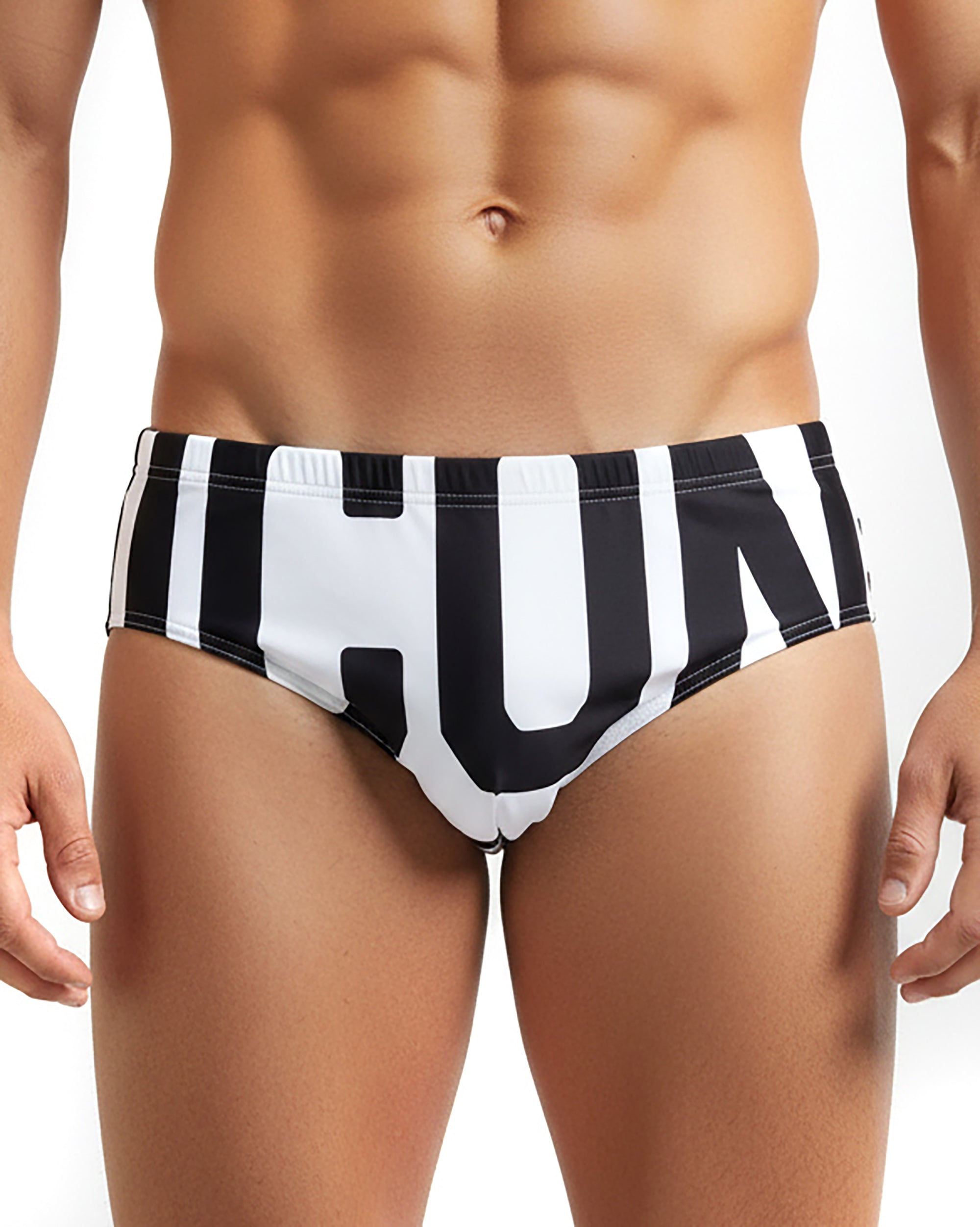 Costume da bagno slip mare uomo elasticizzato stampa bianco ICON IUW015