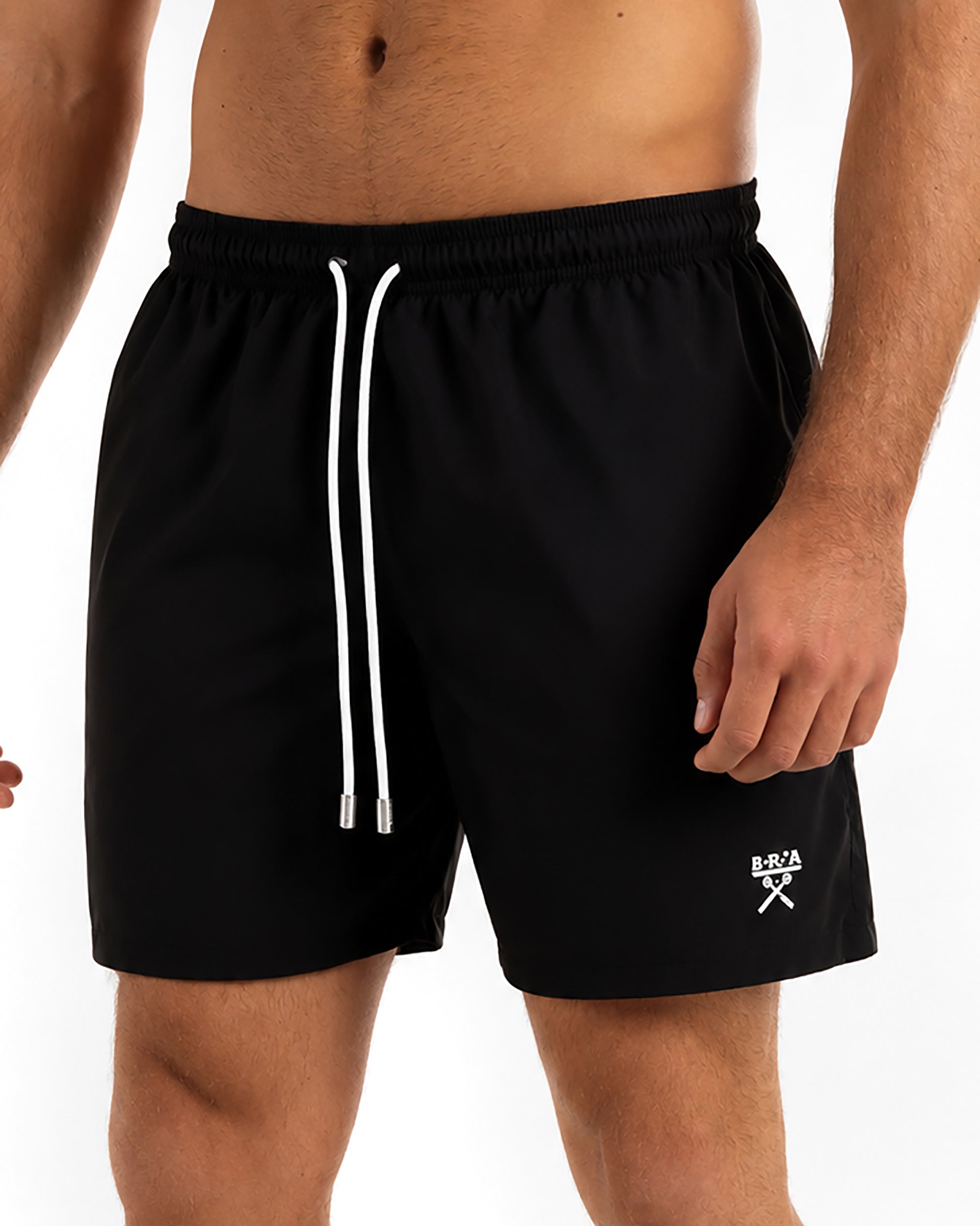 Costume da bagno bermuda mare uomo boxer coulisse logo nero BERNA M-261328