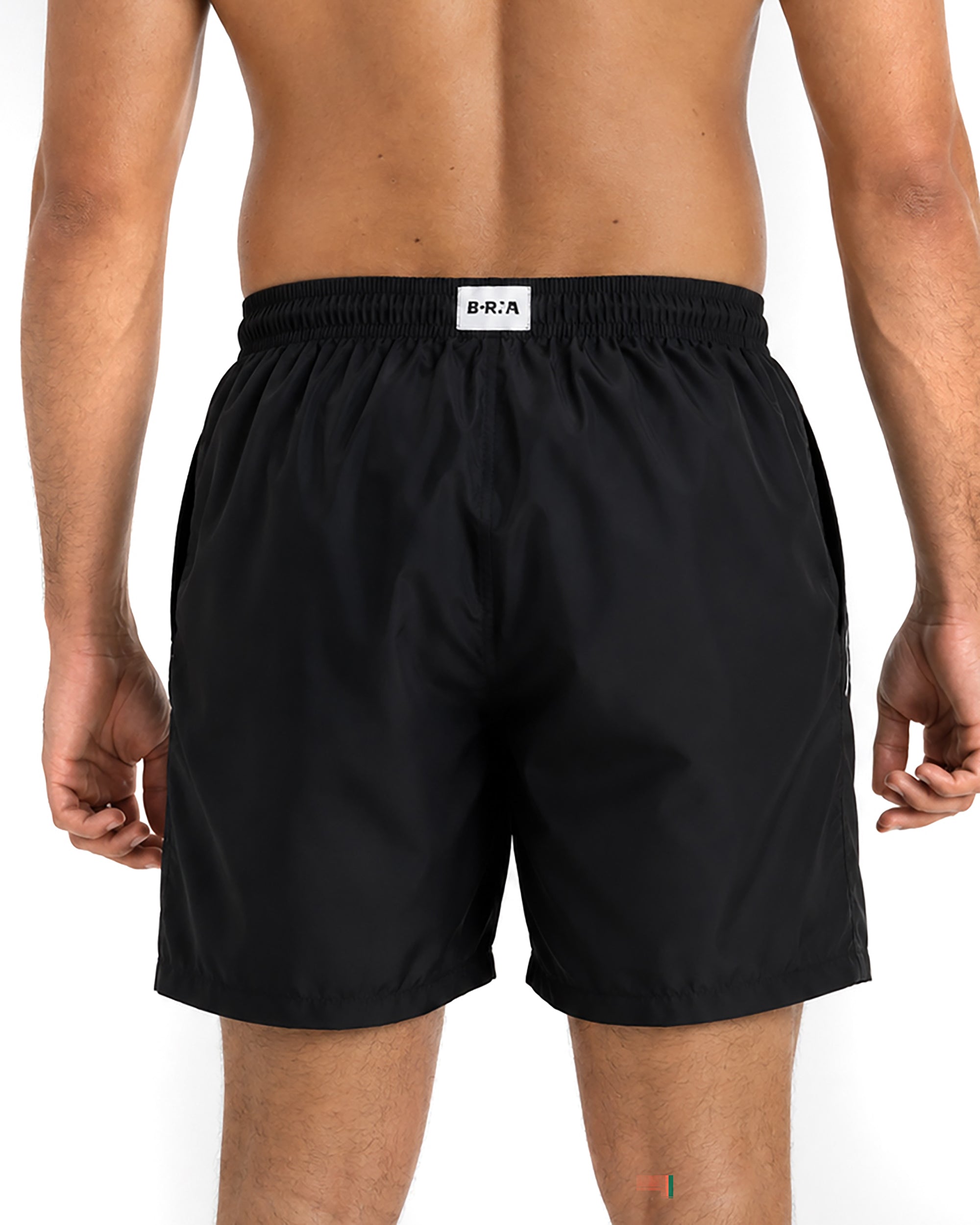 Costume da bagno bermuda mare uomo boxer coulisse logo nero BERNA M-261328