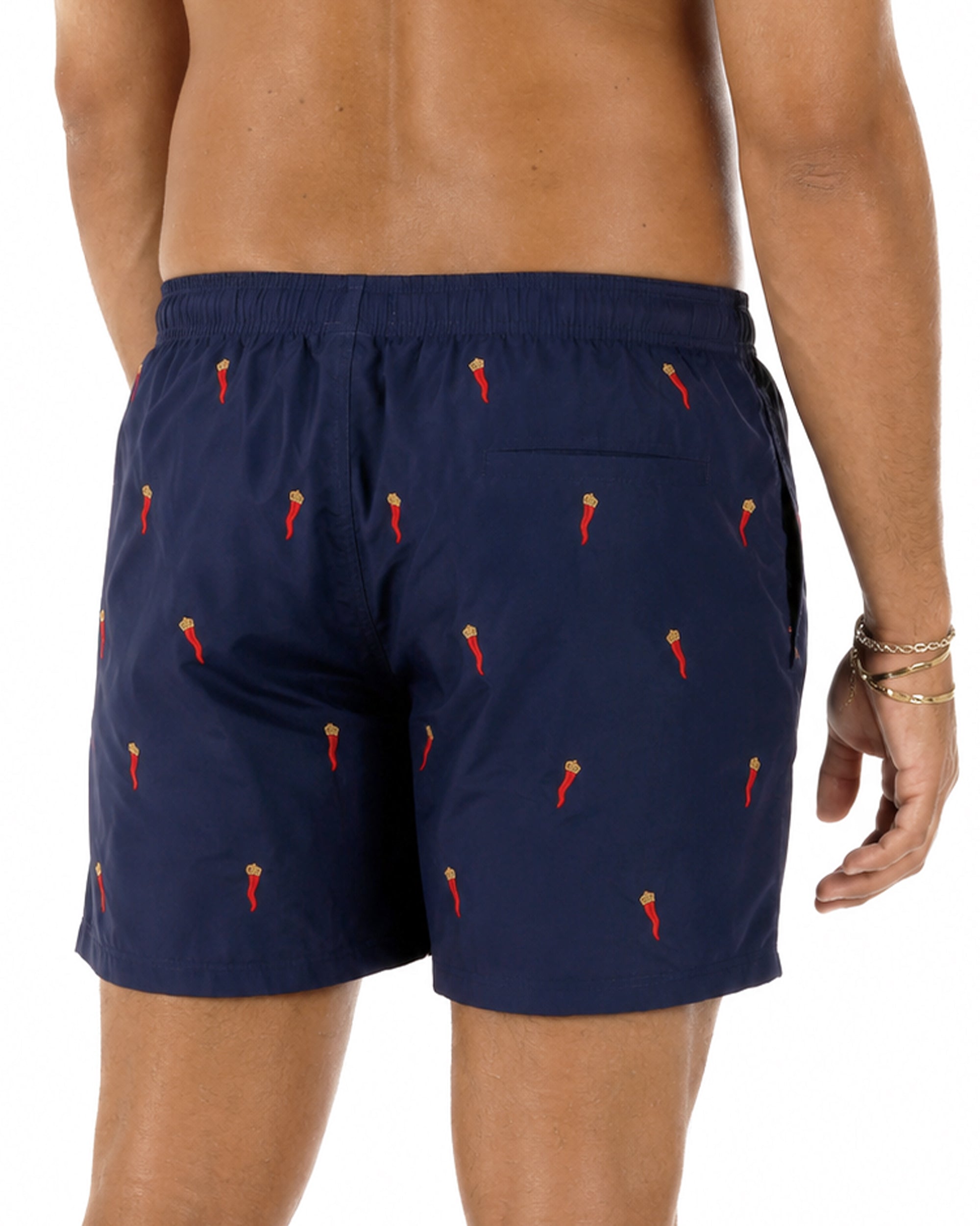 Costume fantasia boxer regular fit corno portafortuna blu GIOSAL-SU1263A