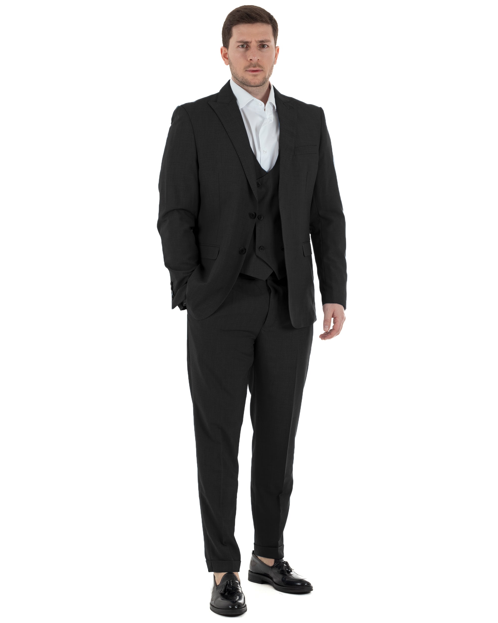 Abito Monopetto Con Panciotto Slim Fit TCAE1002A