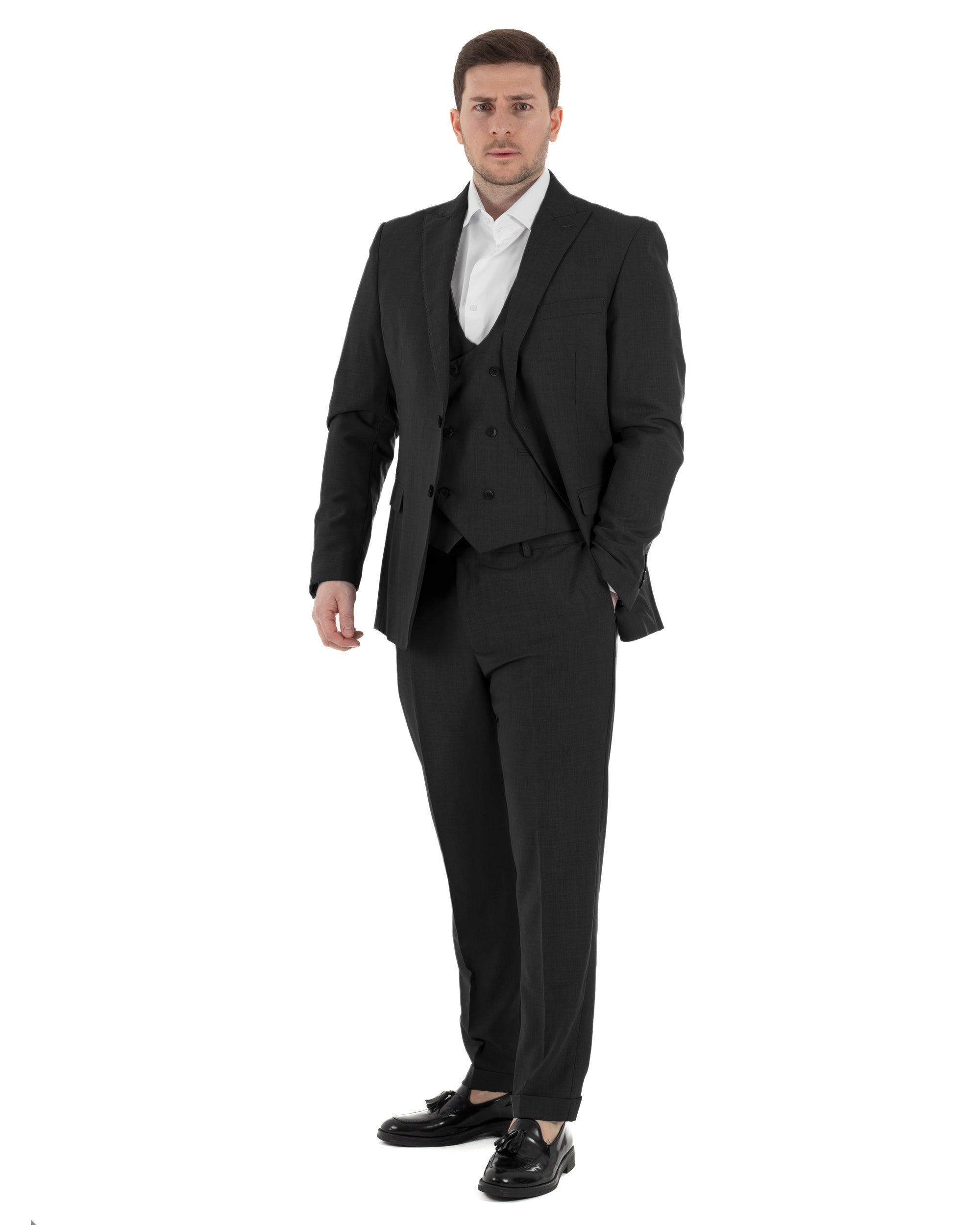 Abito Monopetto Con Panciotto Slim Fit TCAE1002A