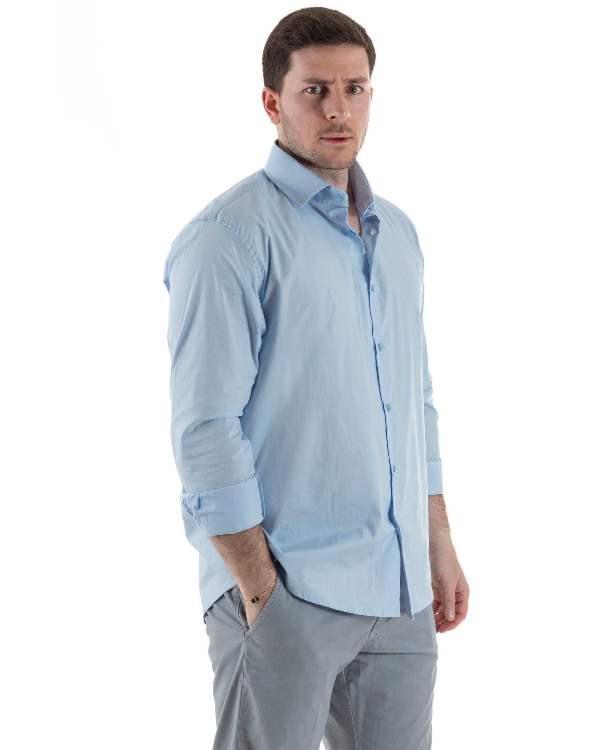 Camicia Collo Francese Cotone Basic TCC1001A