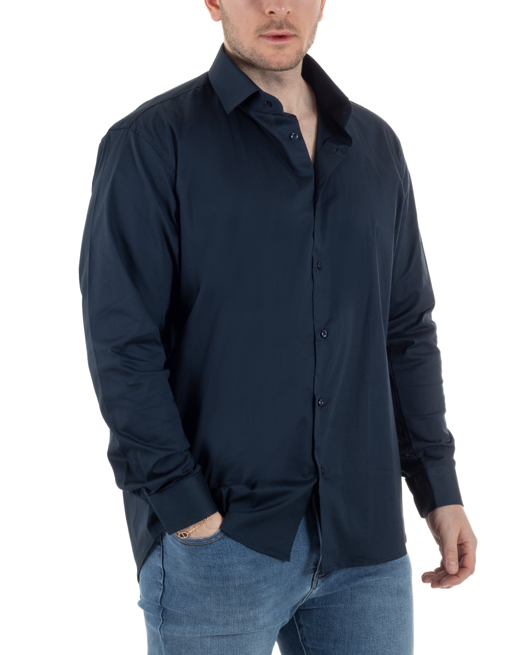 Camicia Collo Francese Cotone Basic TCC1002A