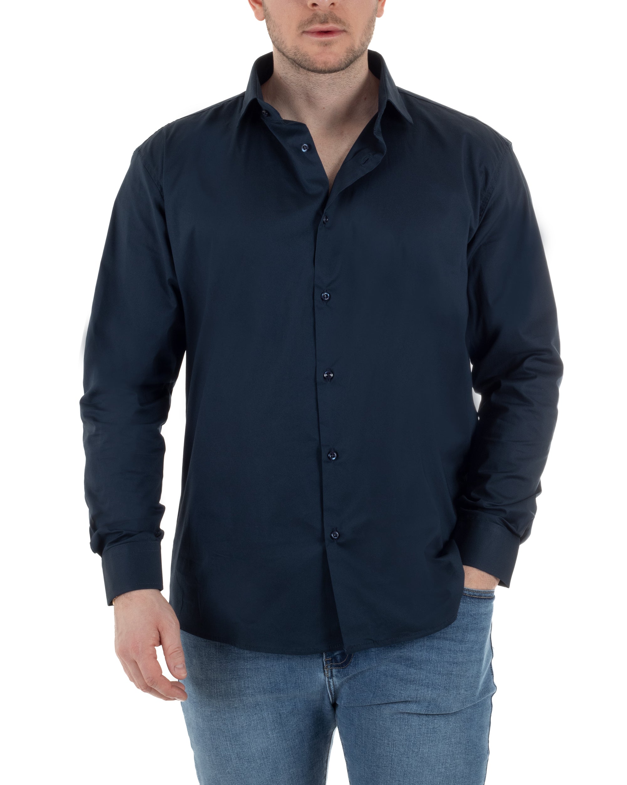 Camicia Collo Francese Cotone Basic TCC1002A