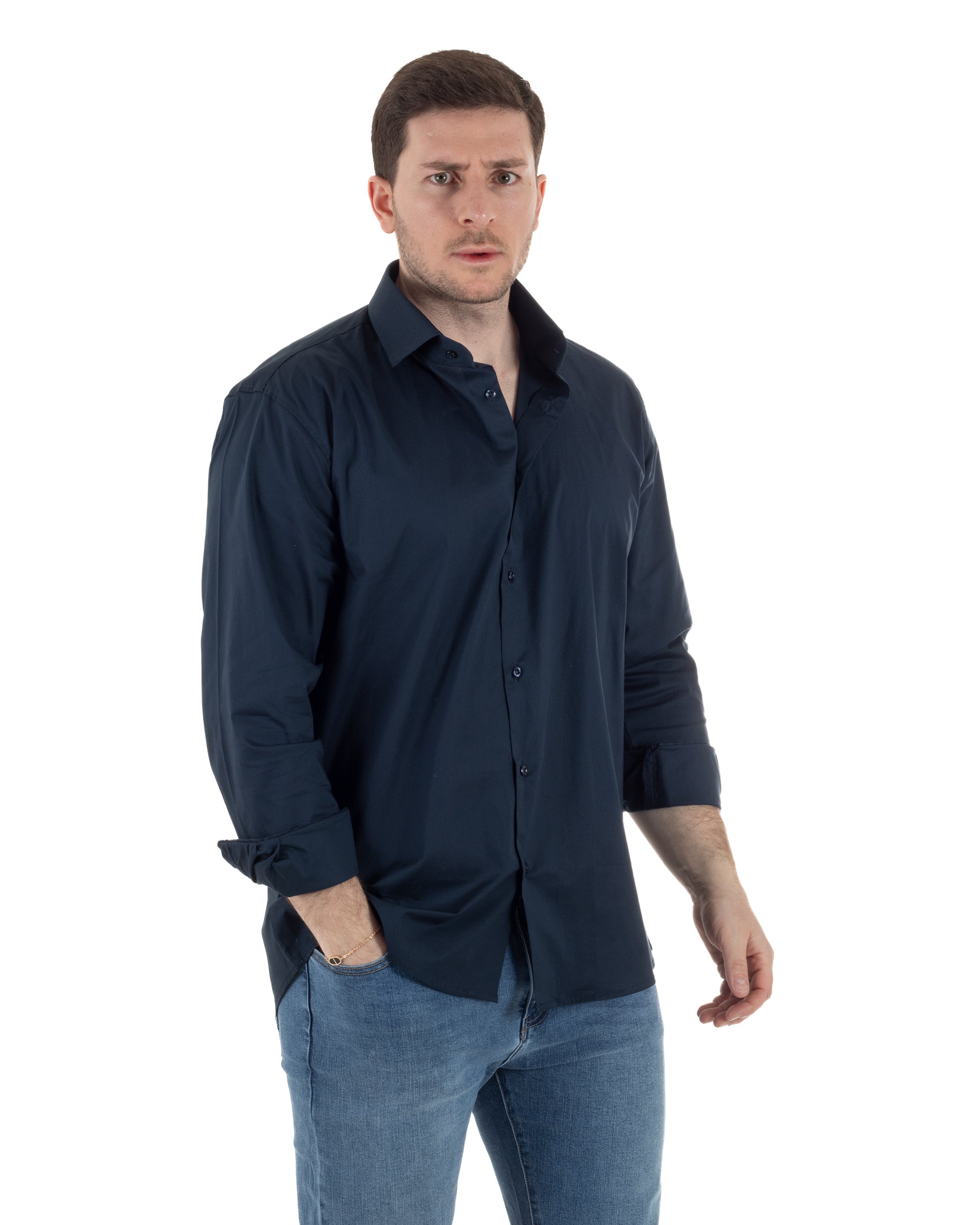 Camicia Collo Francese Cotone Basic TCC1002A