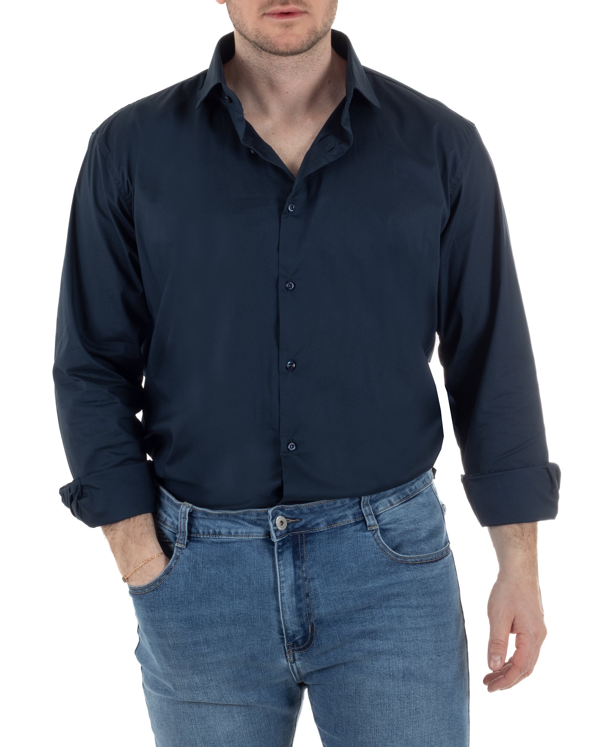 Camicia Collo Francese Cotone Basic TCC1002A