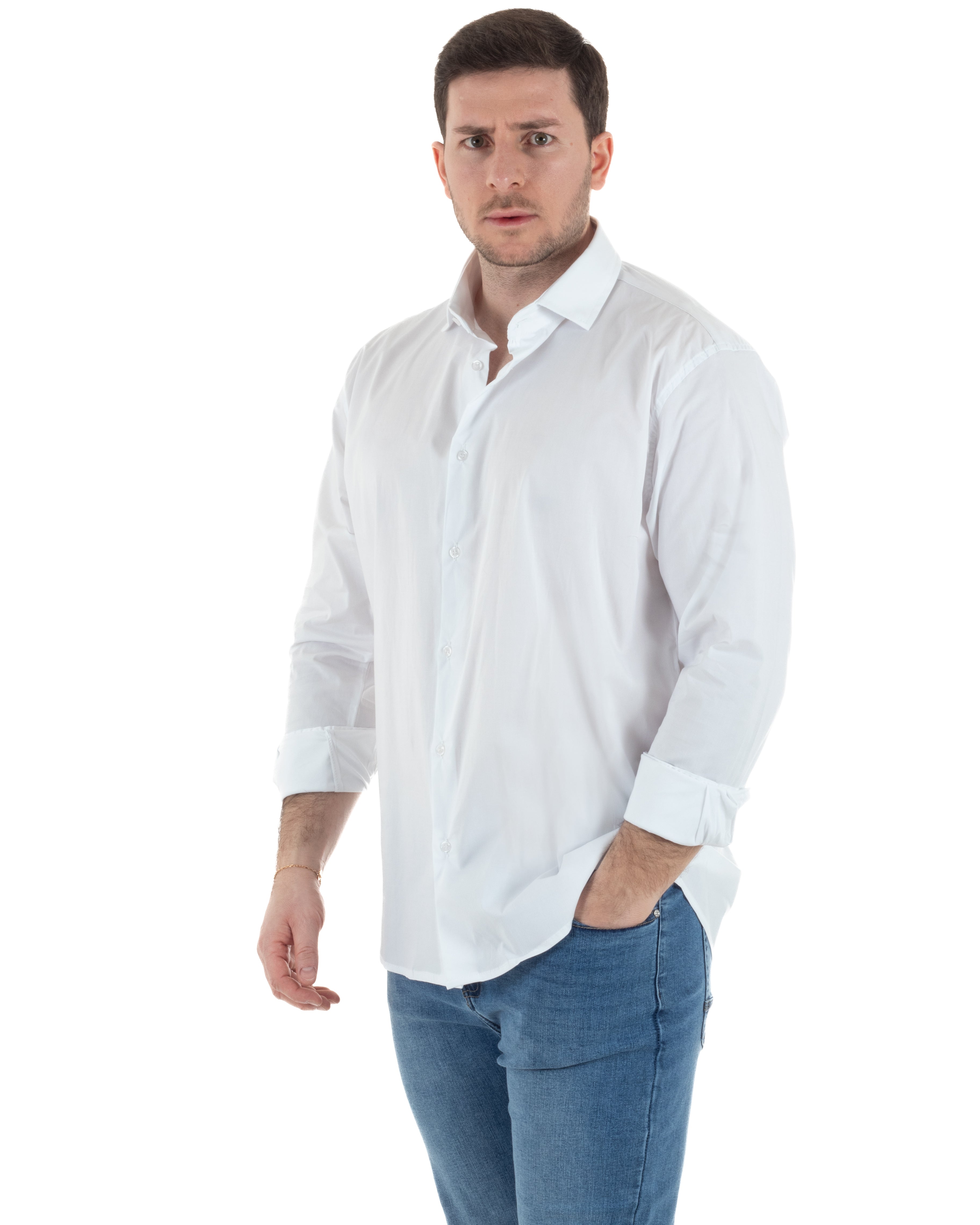 Camicia Collo Francese Cotone Basic TCC1003A