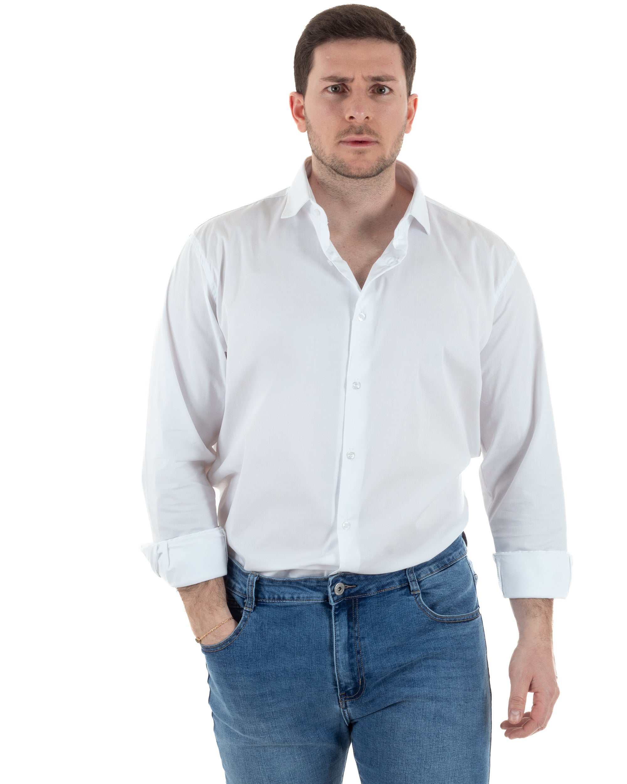 Camicia Collo Francese Cotone Basic TCC1003A