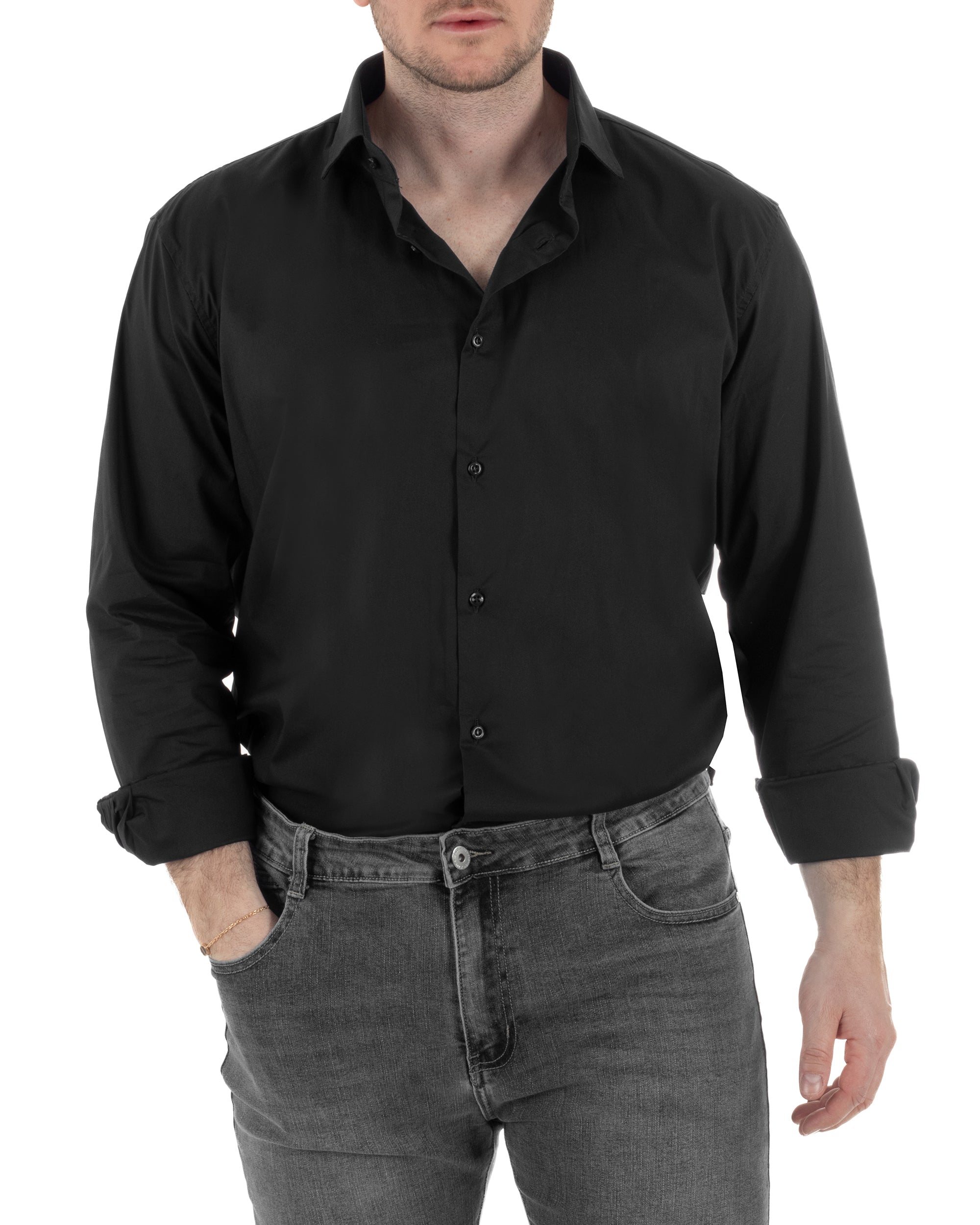 Camicia Collo Francese Cotone Basic TCC1004A