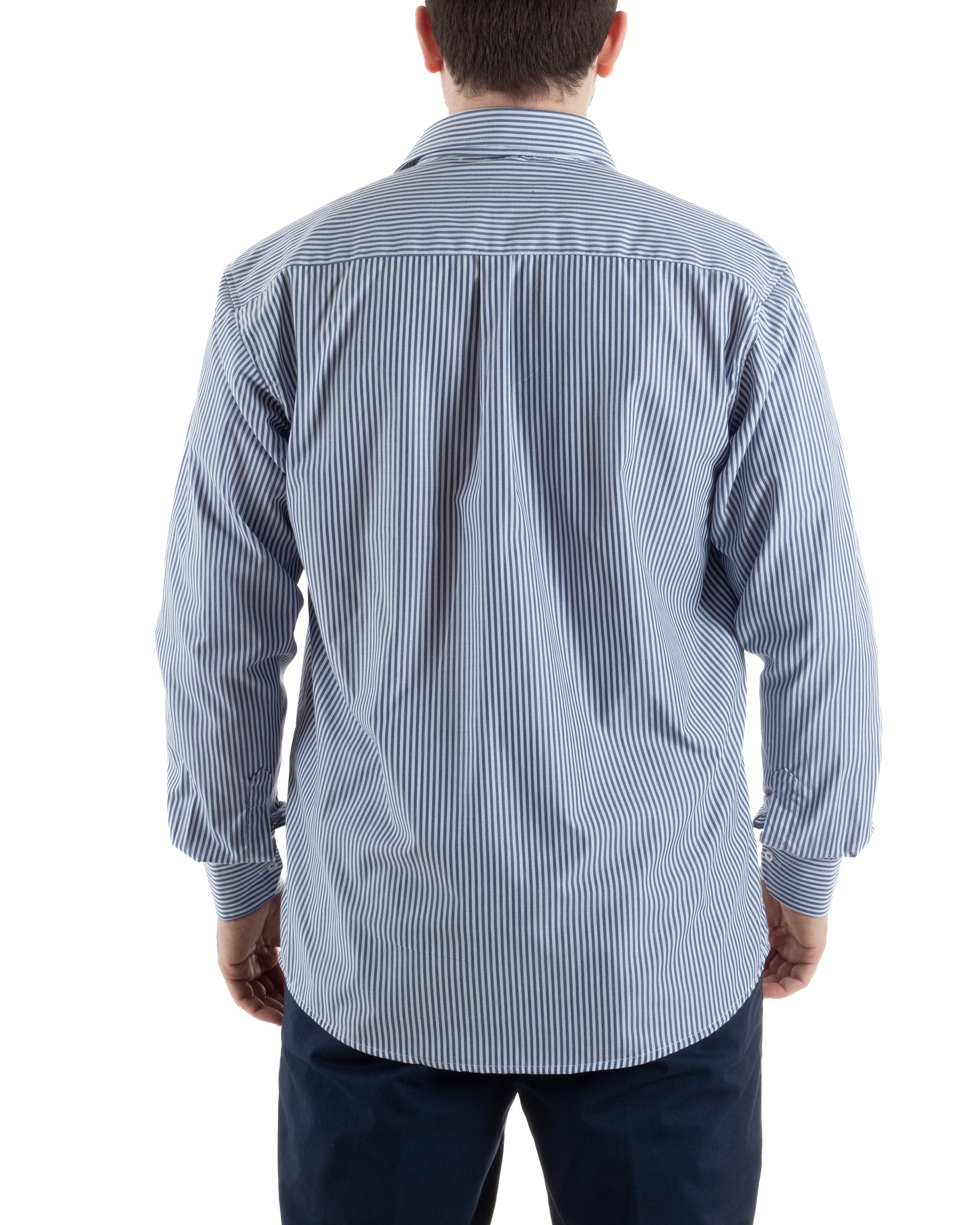 Camicia Collo Francese Cotone Rigata TCC1005A