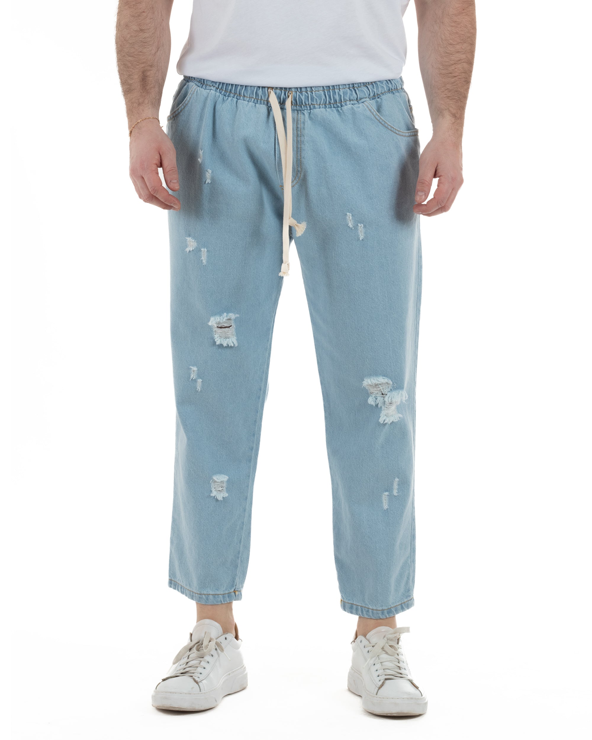 Jeans Jogger Con Rotture Regular Fit TCJS1001A