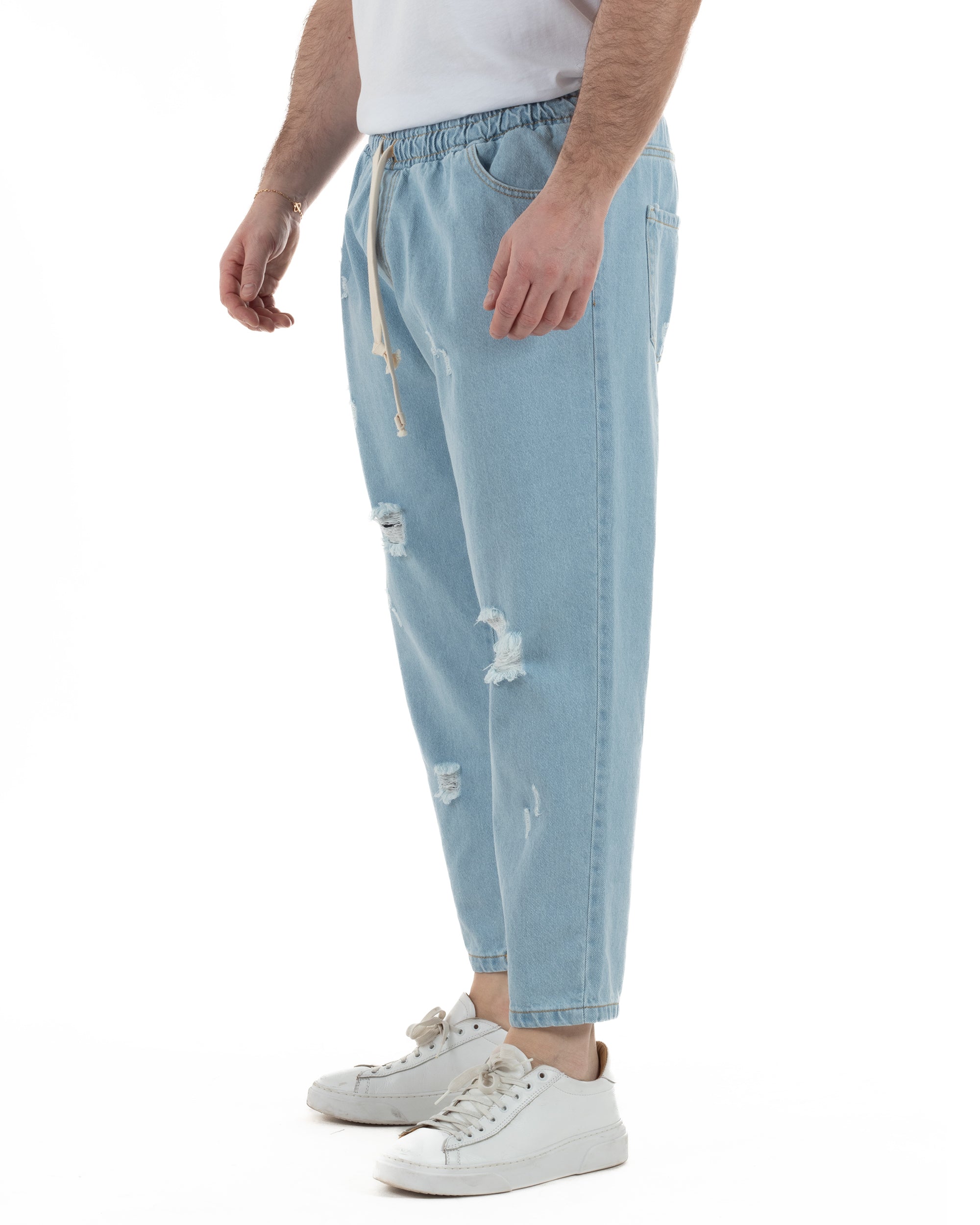 Jeans Jogger Con Rotture Regular Fit TCJS1001A