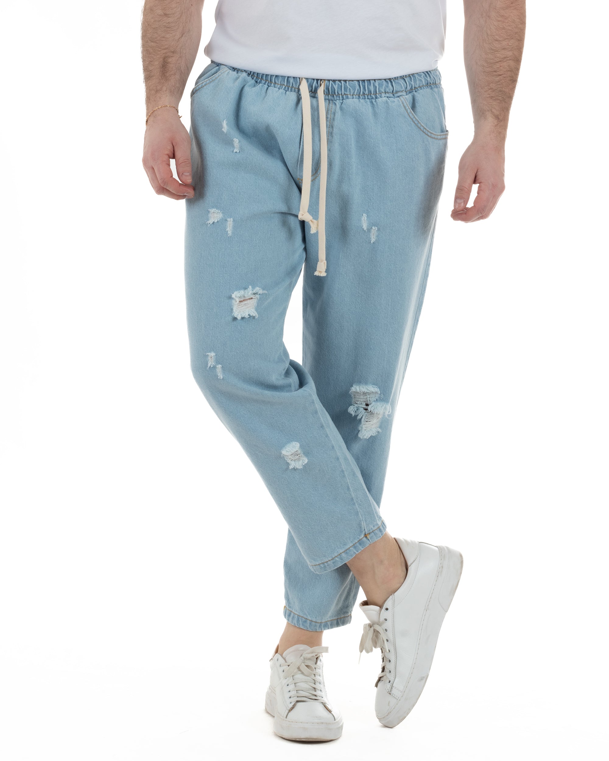Jeans Jogger Con Rotture Regular Fit TCJS1001A