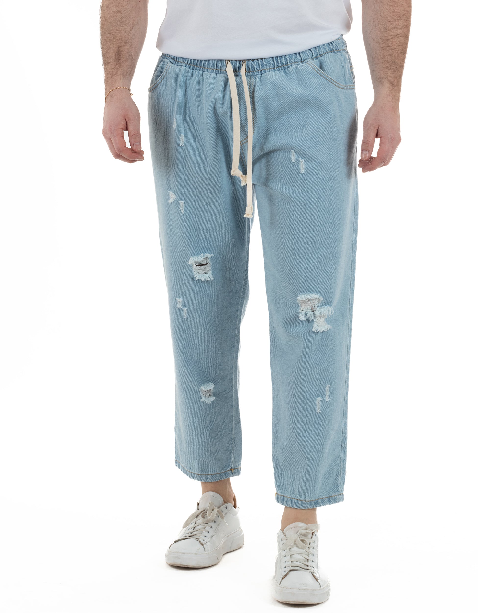 Jeans Jogger Con Rotture Regular Fit TCJS1001A