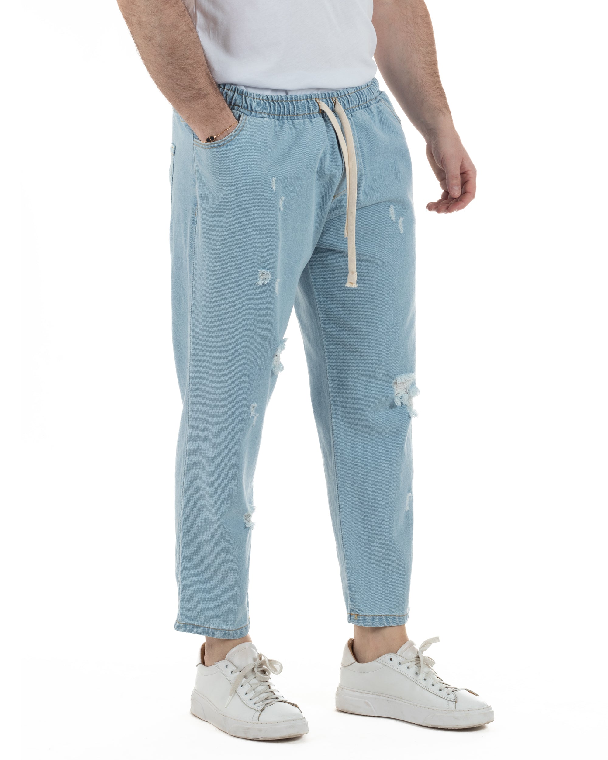 Jeans Jogger Con Rotture Regular Fit TCJS1001A