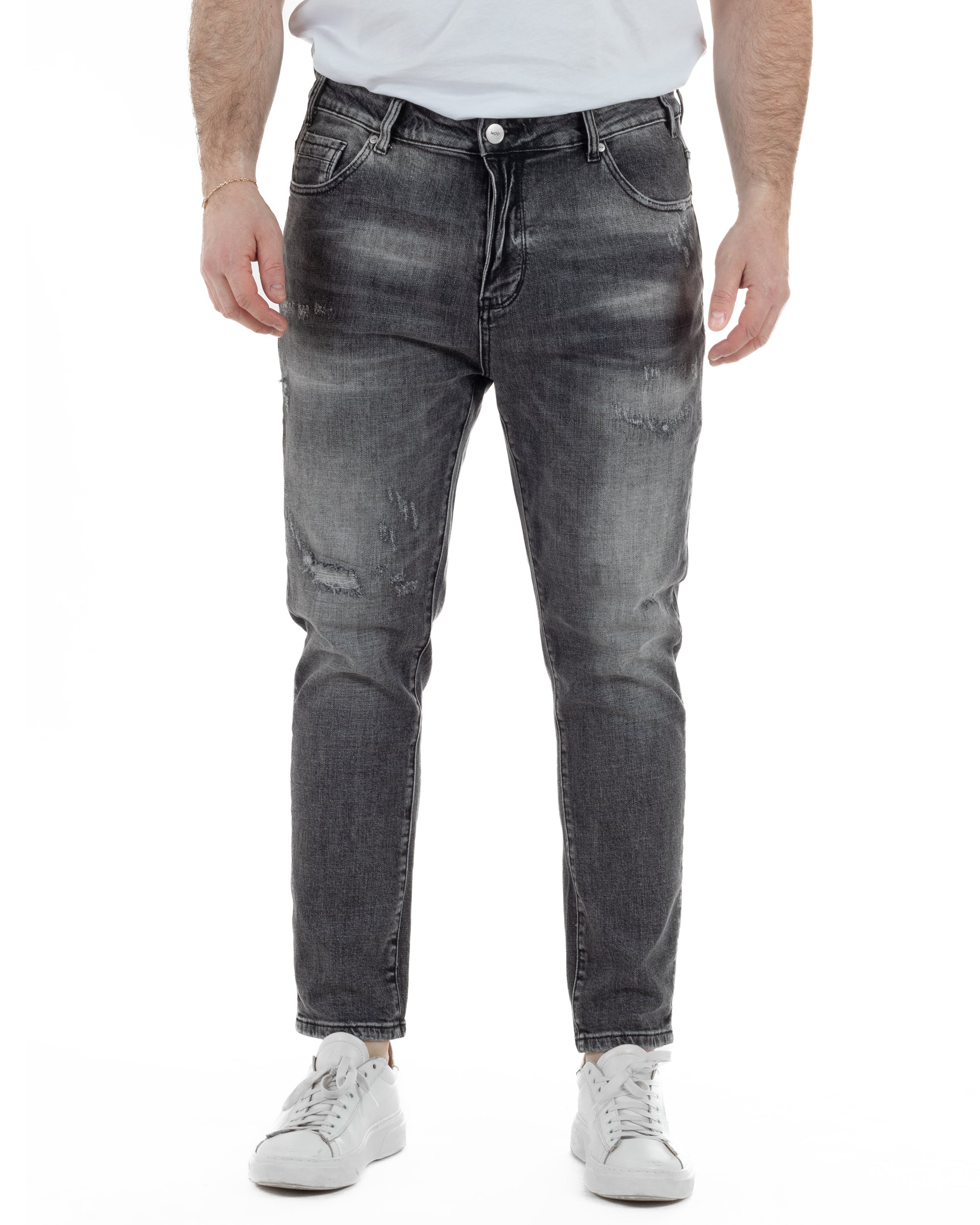 Jeans Cinque Tasche Slim Con Rotture TCJS1002A