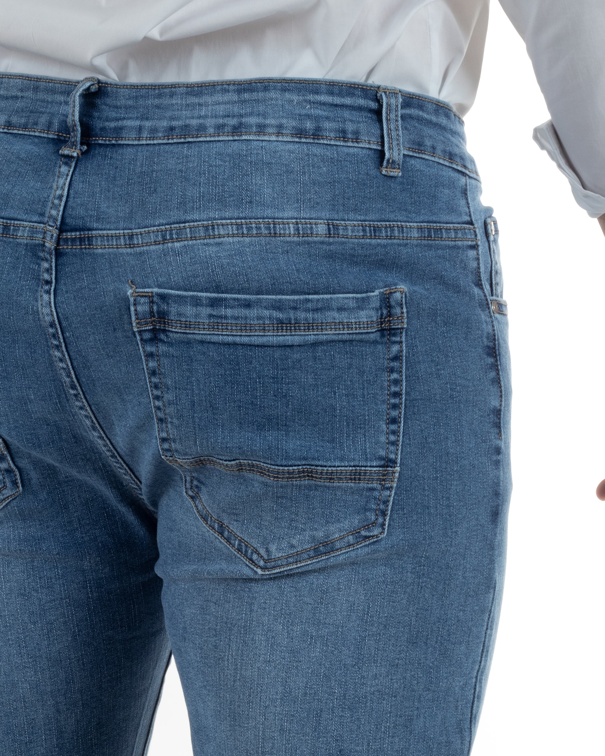 Jeans Cotone Slim Fit Denim Chiaro TCJS1003A