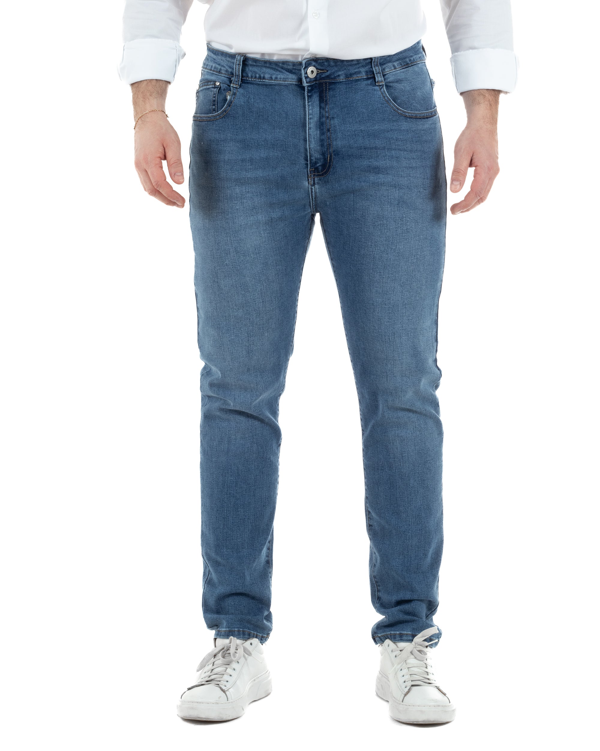 Jeans Cotone Slim Fit Denim Chiaro TCJS1003A
