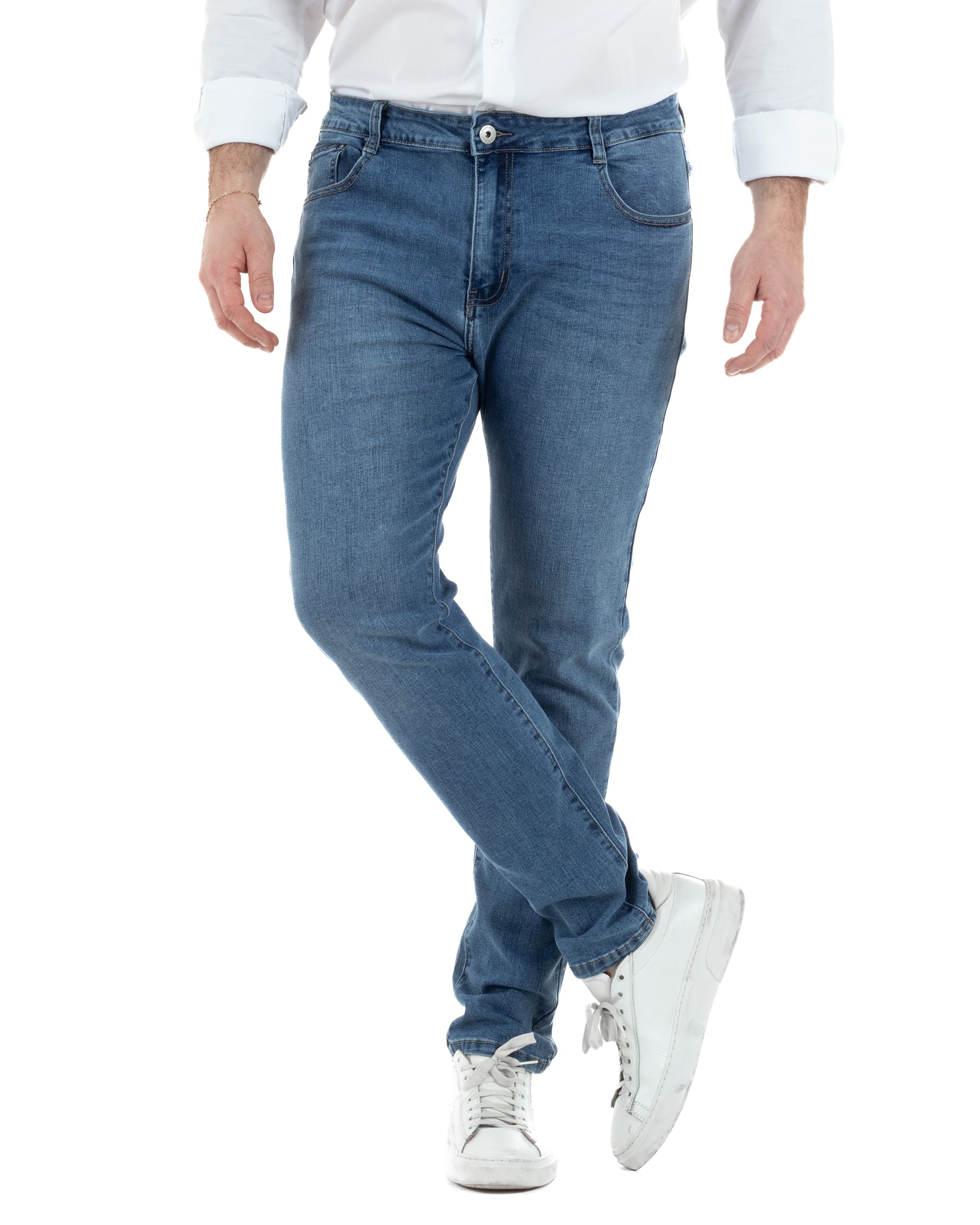 Jeans Cotone Slim Fit Denim Chiaro TCJS1003A