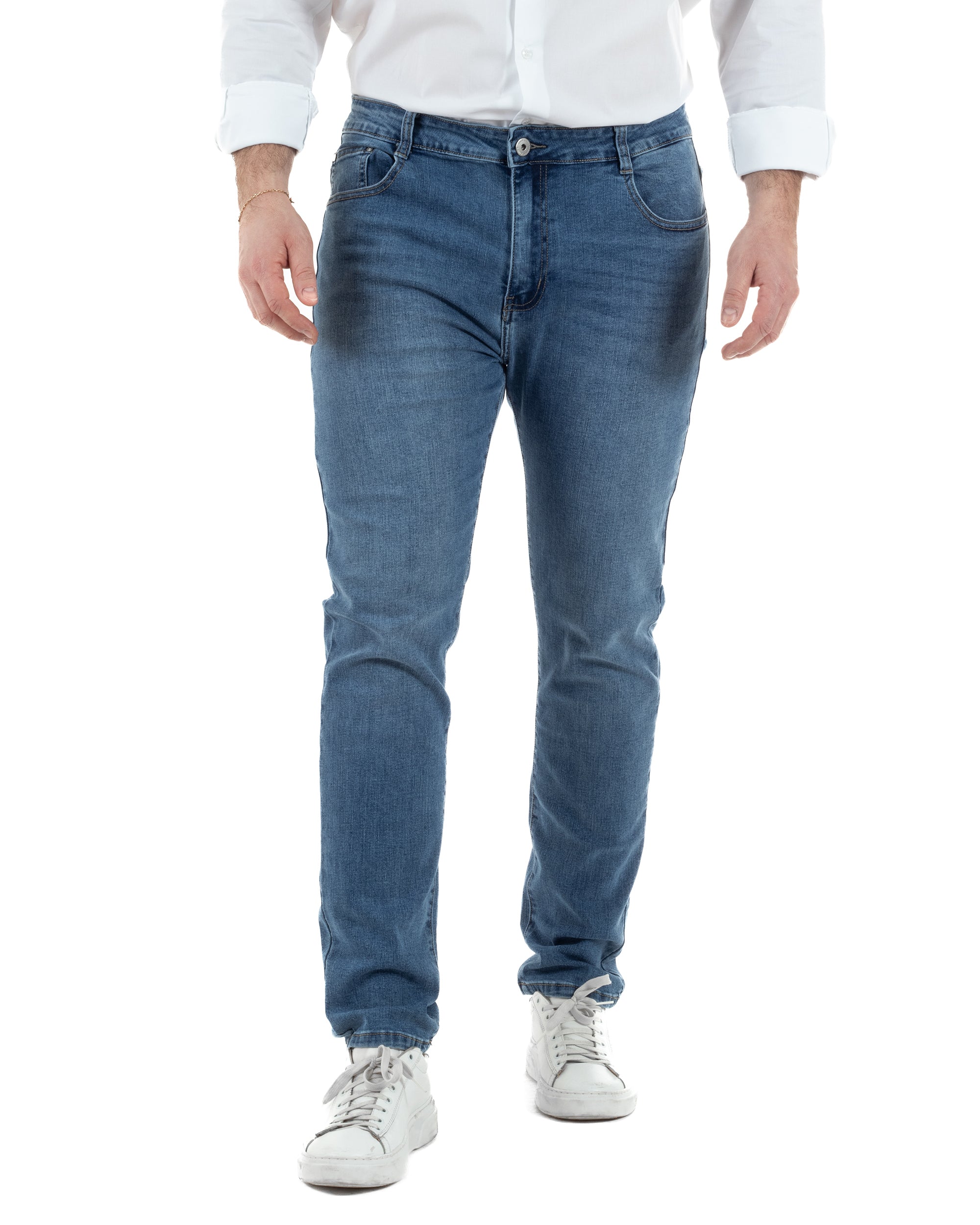 Jeans Cotone Slim Fit Denim Chiaro TCJS1003A