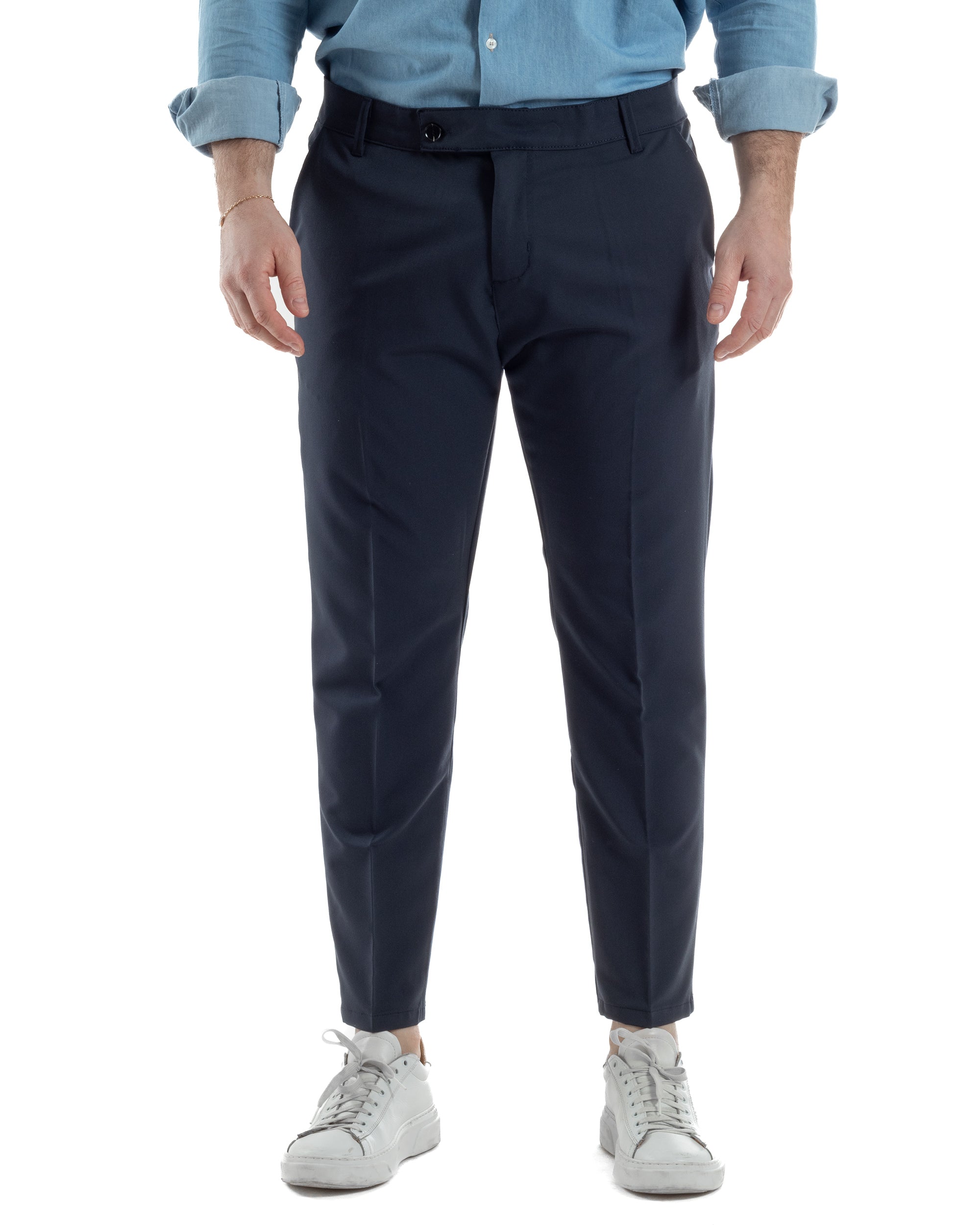 Pantaloni Viscosa Abbottonatura Allungata Basic TCP1000A